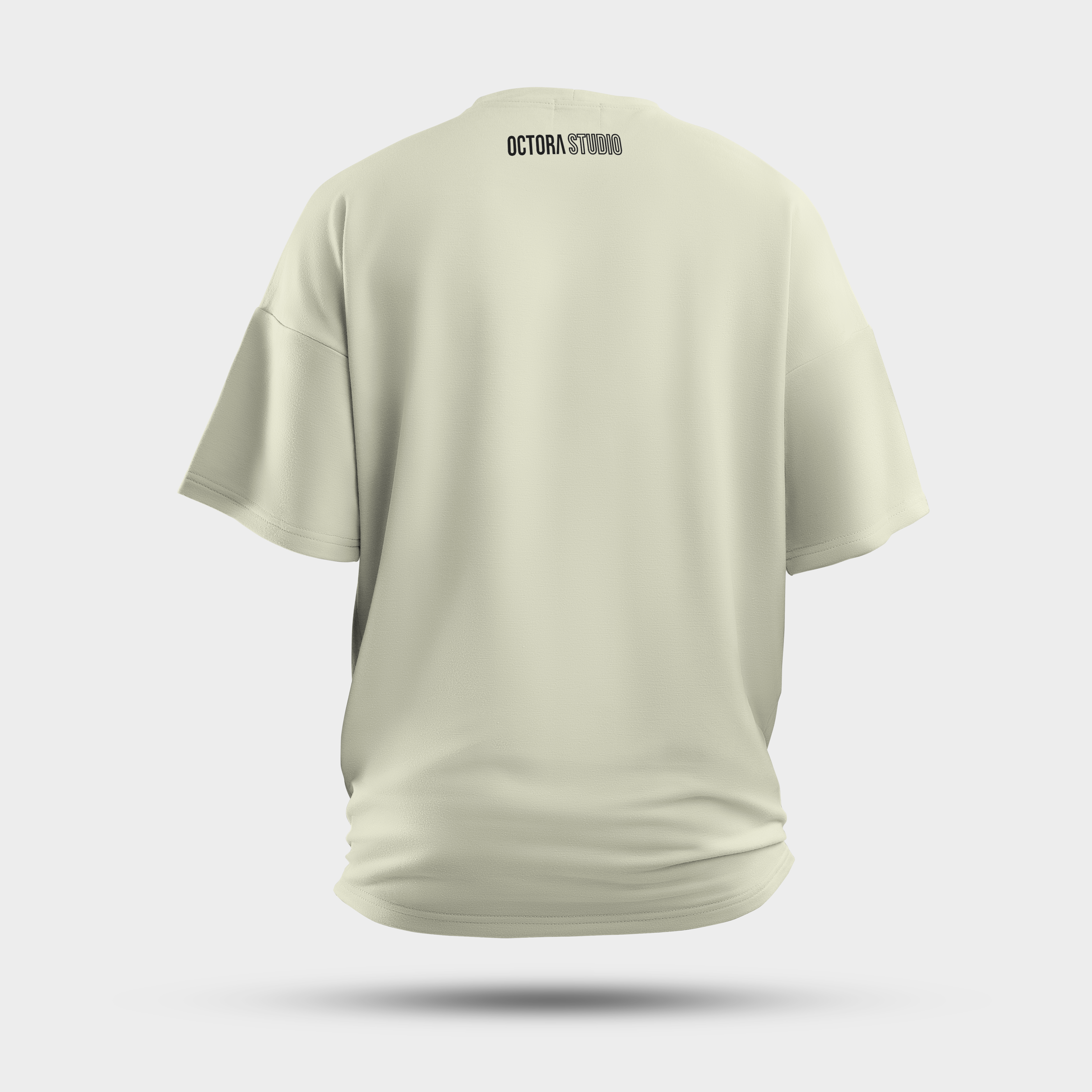 Octora Oversized French Terry T-Shirt – Beige | Premium French Terry 100% Cotton Tee