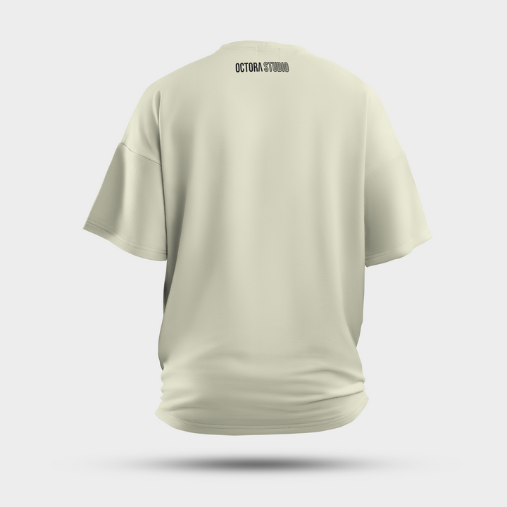 Octora Oversized French Terry T-Shirt – Beige | Premium French Terry 100% Cotton Tee