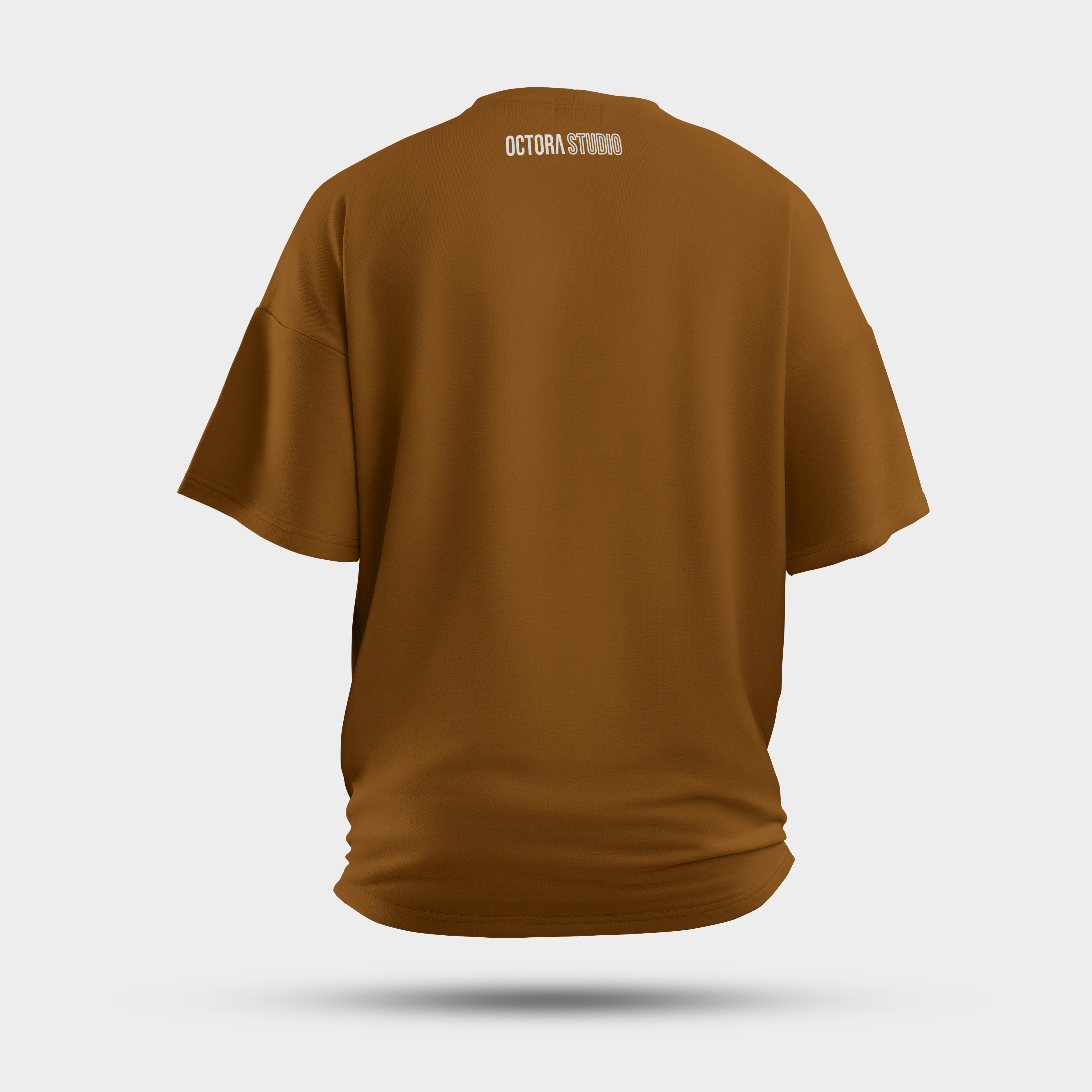 Octora Oversized French Terry T-Shirt – Chocolate Brown | 100% Cotton Heavyweight (240–260 GSM)
