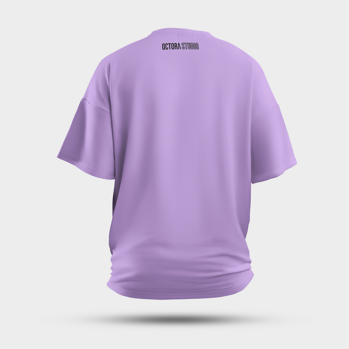 Octora Oversized French Terry T-Shirt – Lavender | Bio-Washed French Terry Oversized Tee  🤎 Beige