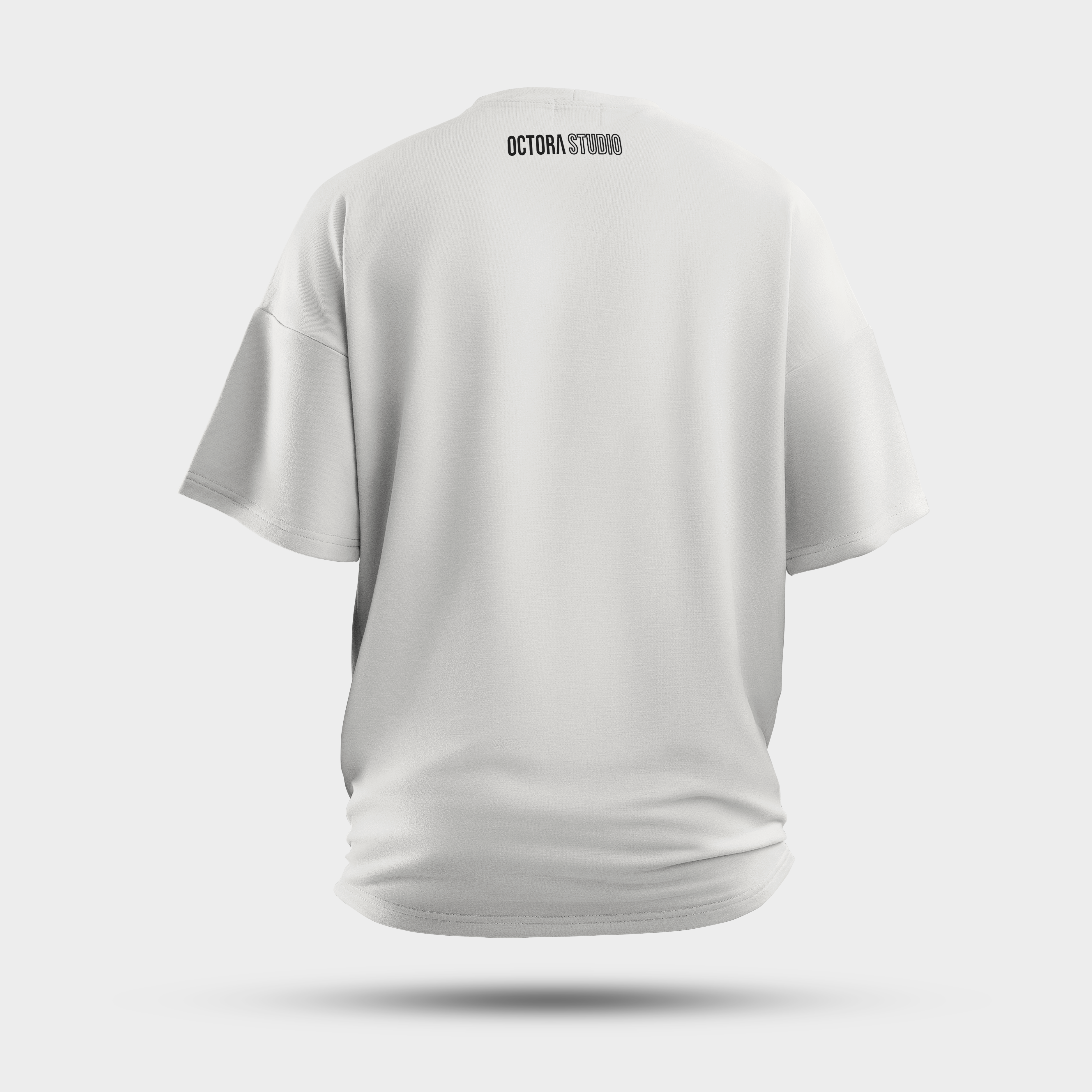 Octora Oversized French Terry T-Shirt – Off White | Bio-Washed Heavyweight Oversized Fit Tee