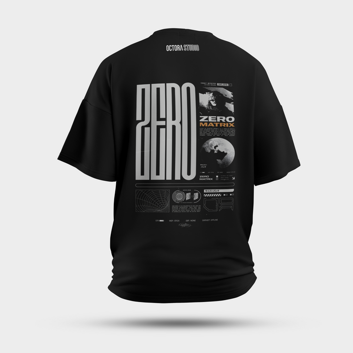 Octora Oversized T-Shirt – Zero Matrix Edition | 100% Cotton Heavyweight (240–260 GSM)