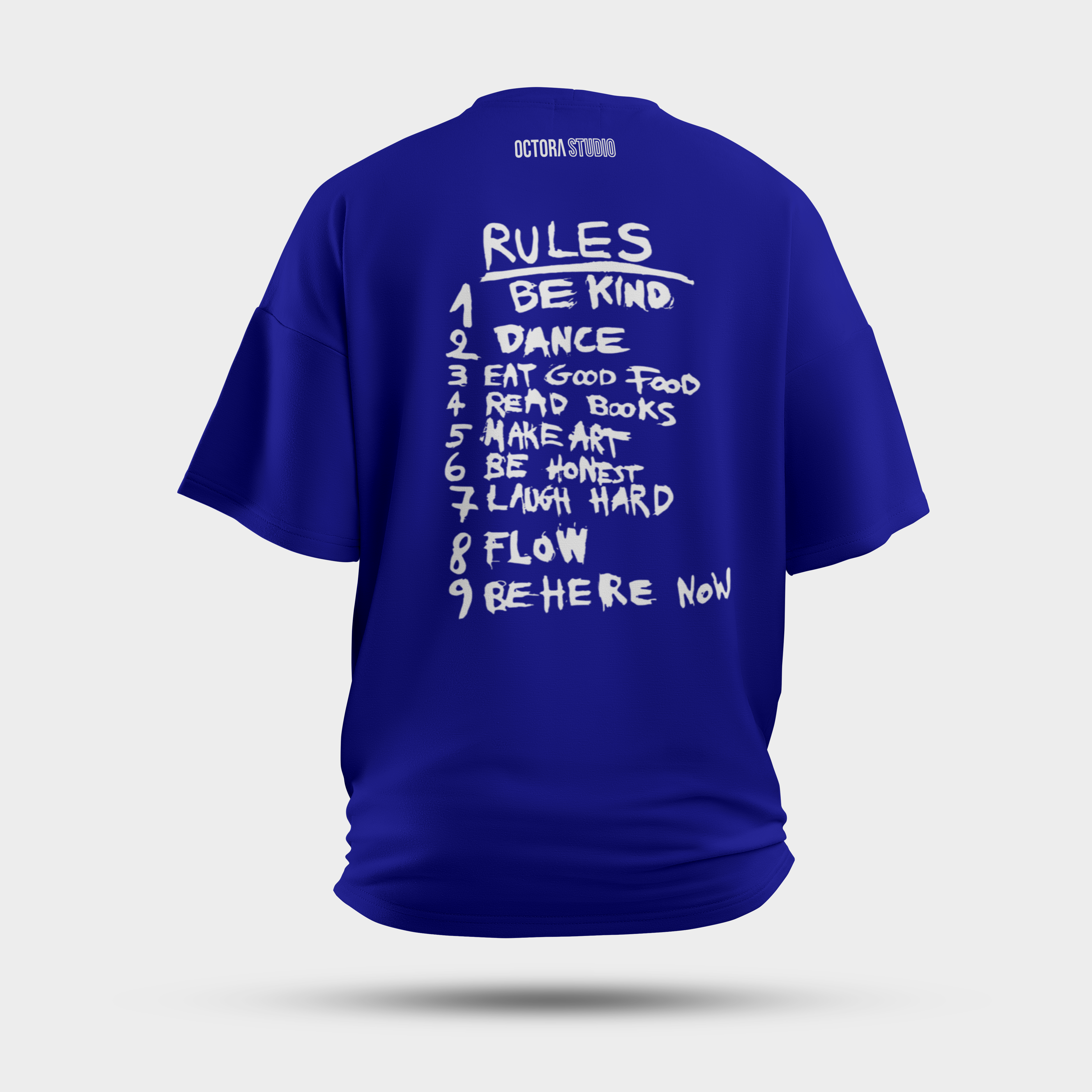 Octora Oversized T-Shirt – Life Rules Edition | 100% Cotton Heavyweight (240–260 GSM)