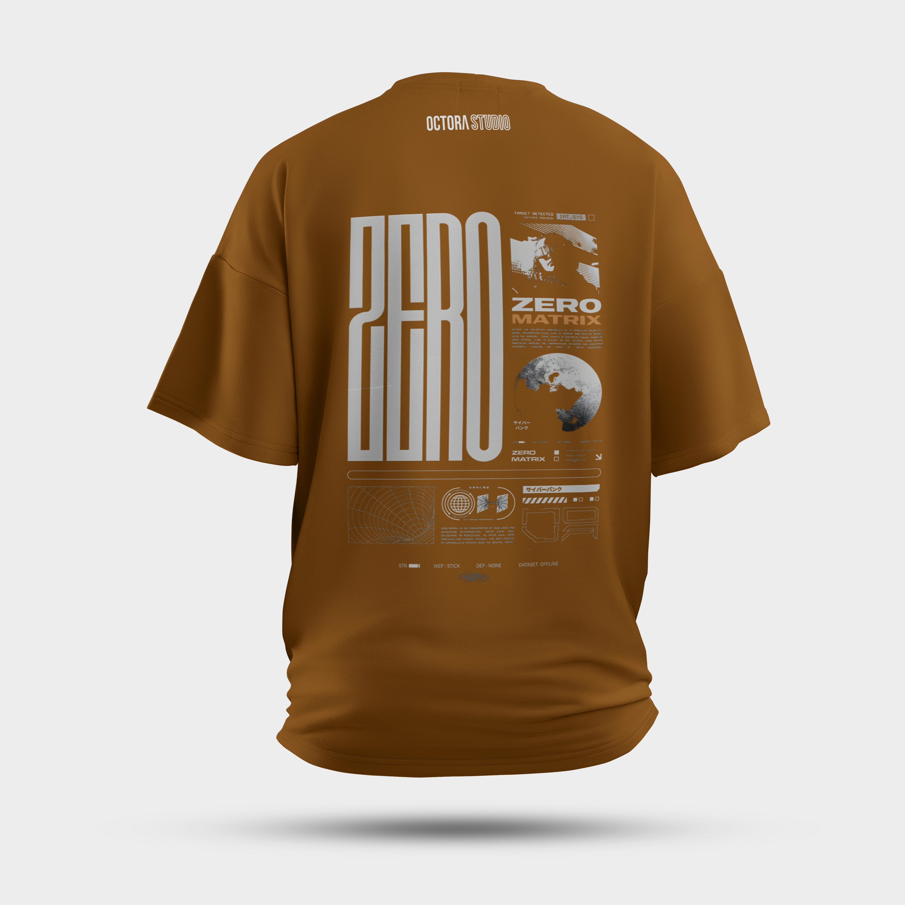 Octora Oversized T-Shirt – Zero Matrix Edition | 100% Cotton Heavyweight (240–260 GSM)