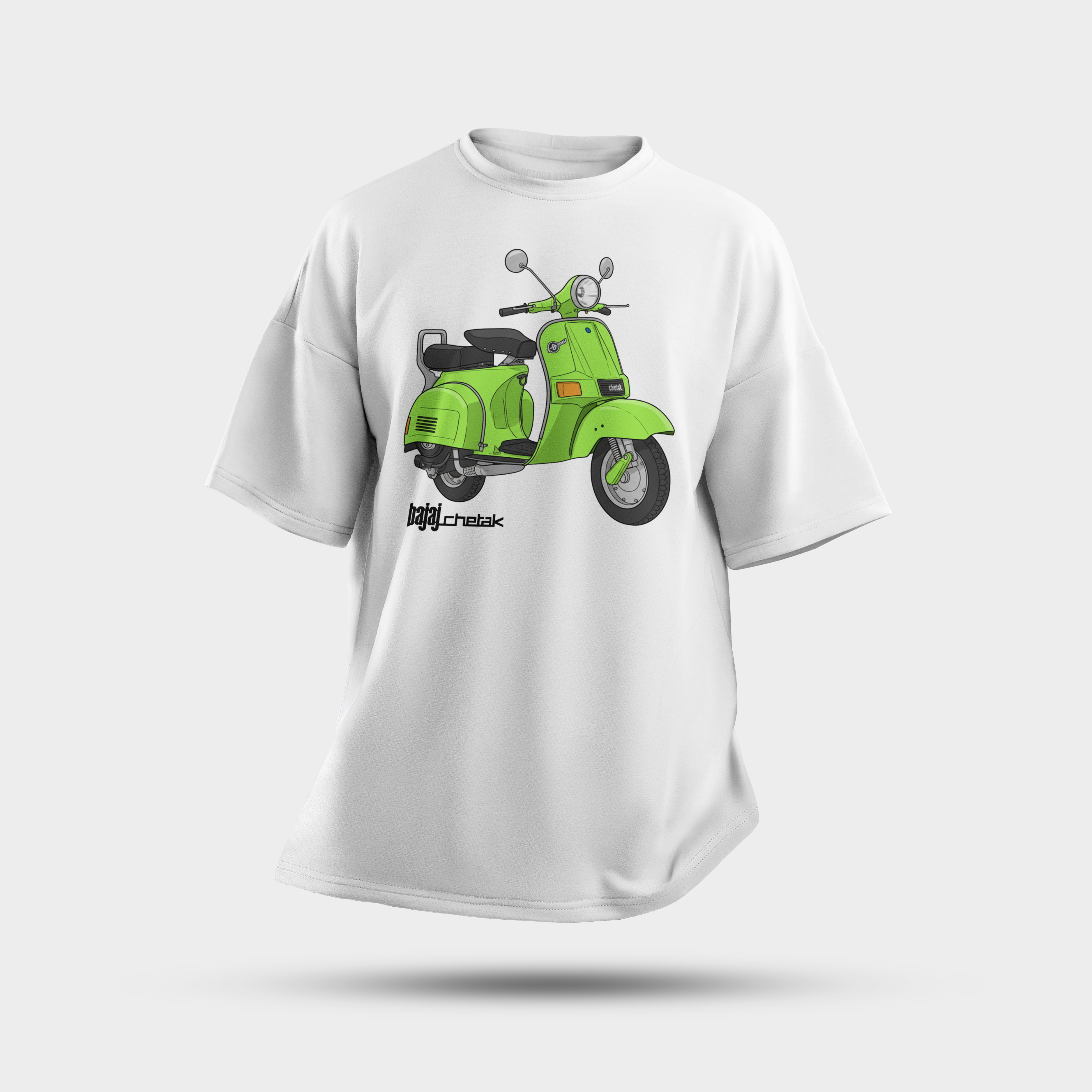 Octora Oversized Printed T-Shirt – Chetak Edition | 100% Cotton Heavyweight (240–260 GSM)