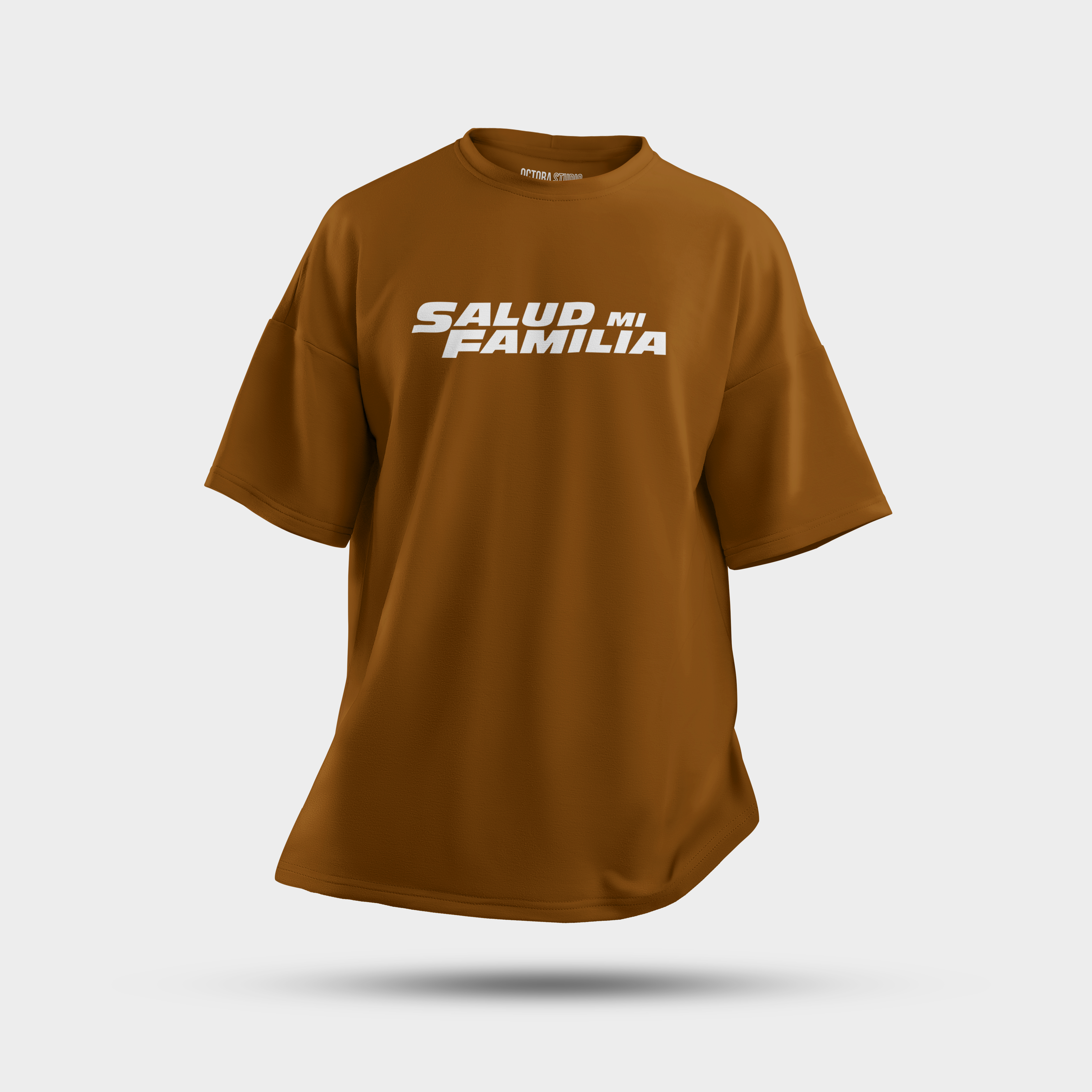 Octora Oversized Printed T-Shirt – Salud Mi Familia Edition | 100% Cotton Heavyweight (240–260 GSM)