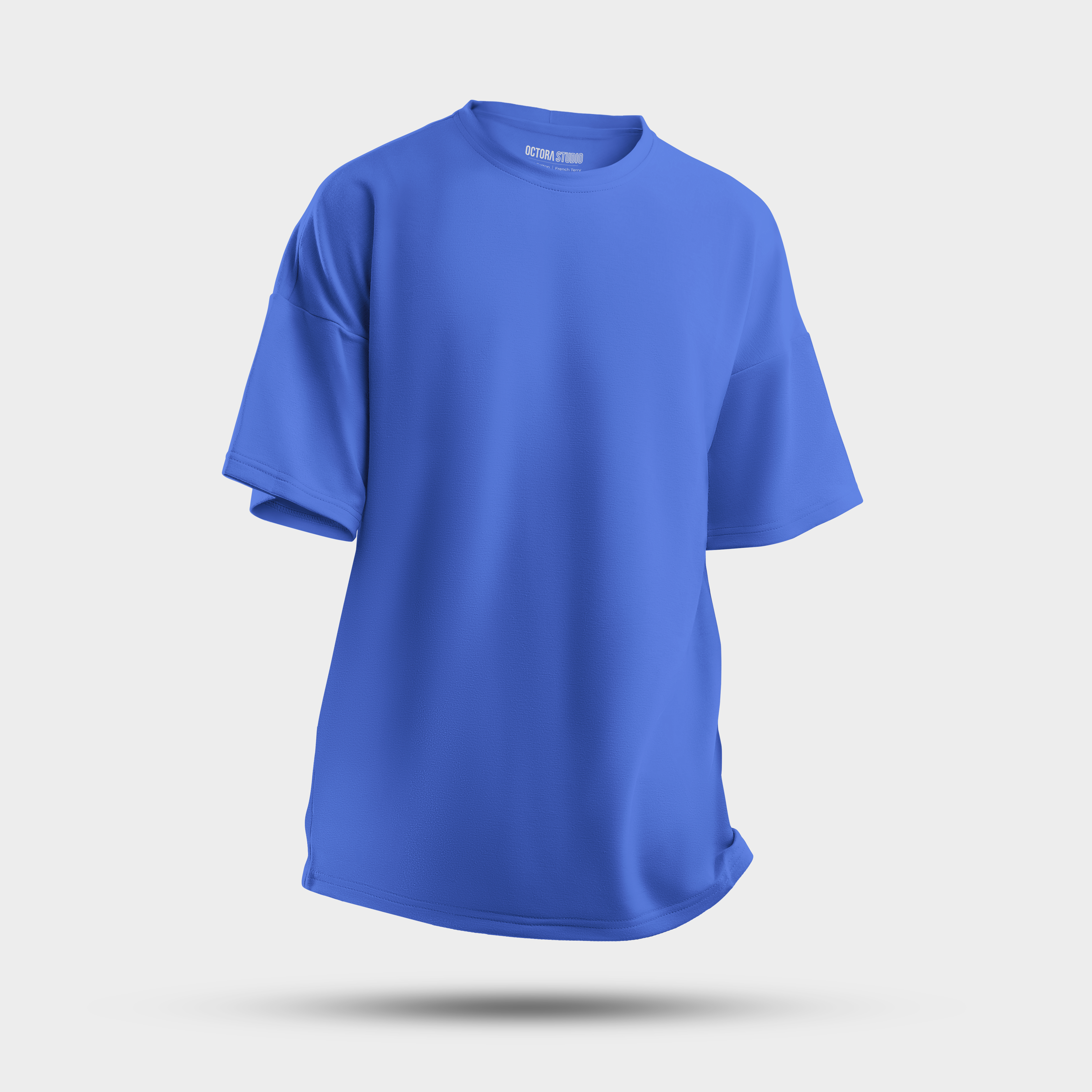 Octora Oversized French Terry T-Shirt – Royal Blue | 240–260 GSM Cotton Oversized Streetwear Tee