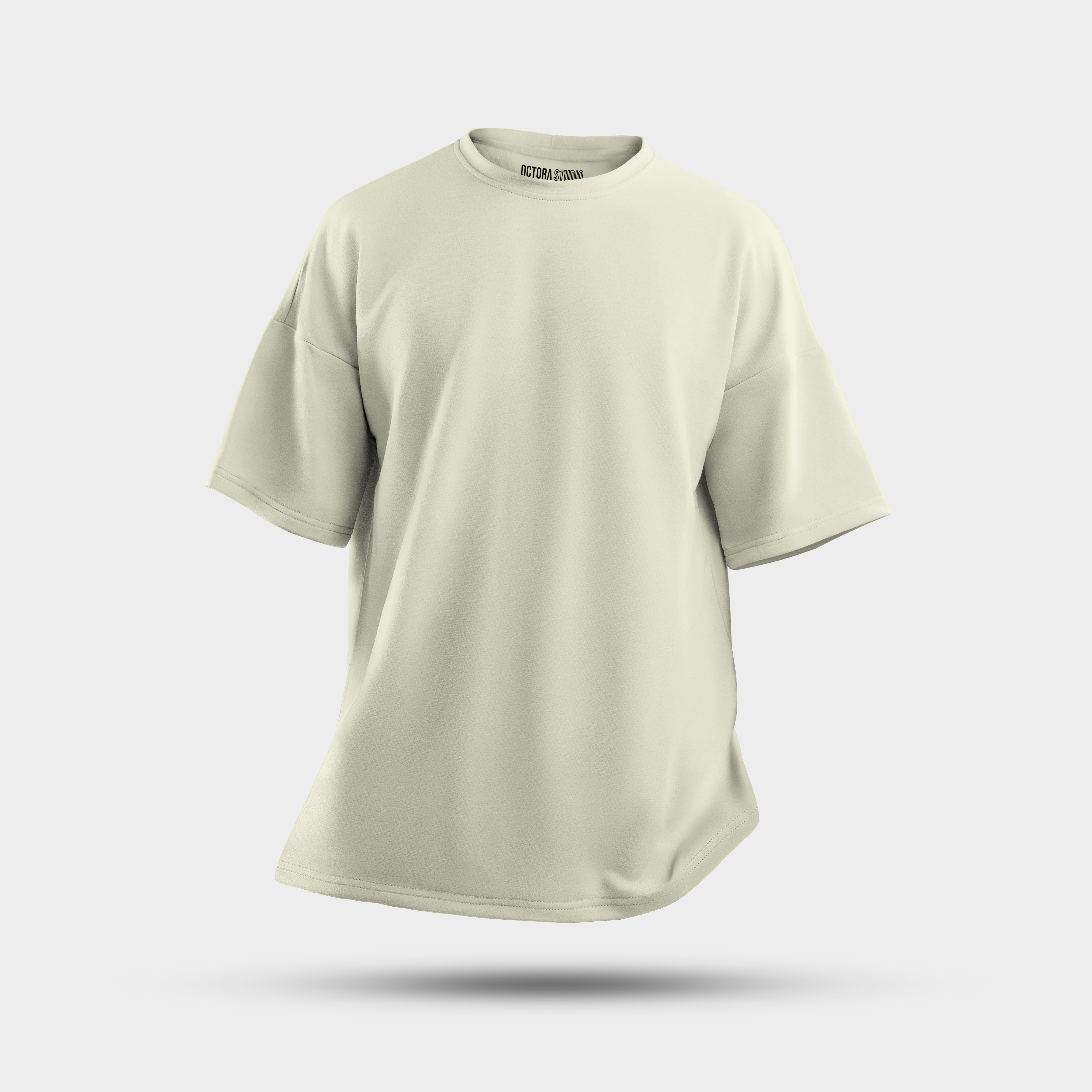 Octora Oversized French Terry T-Shirt – Beige | Premium French Terry 100% Cotton Tee