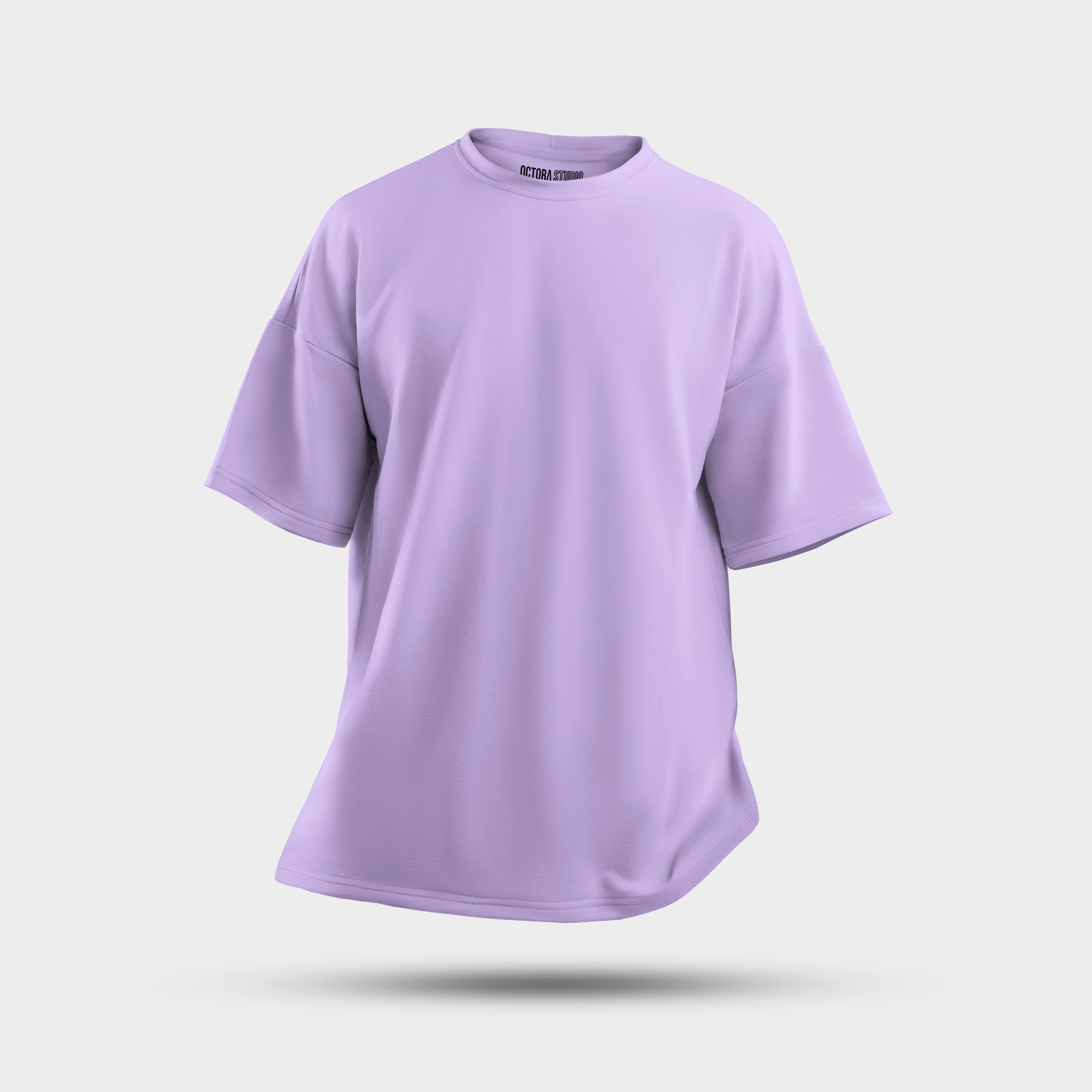 Octora Oversized French Terry T-Shirt – Lavender | Bio-Washed French Terry Oversized Tee  🤎 Beige
