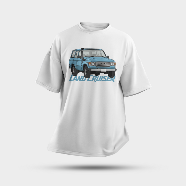 Octora Oversized Printed T-Shirt – Land Cruiser Edition | 100% Cotton Heavyweight (240–260 GSM)