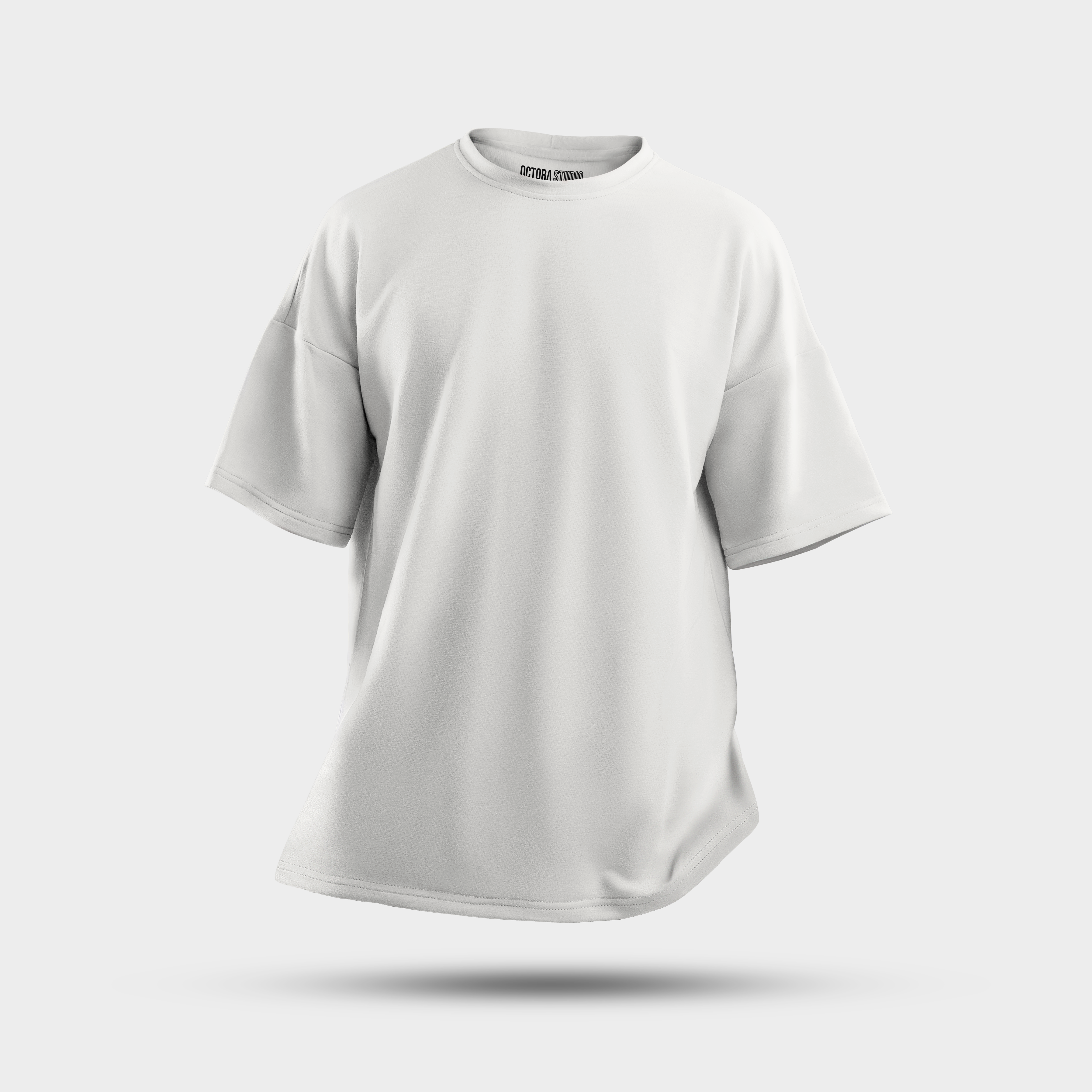Octora Oversized French Terry T-Shirt – Off White | Bio-Washed Heavyweight Oversized Fit Tee