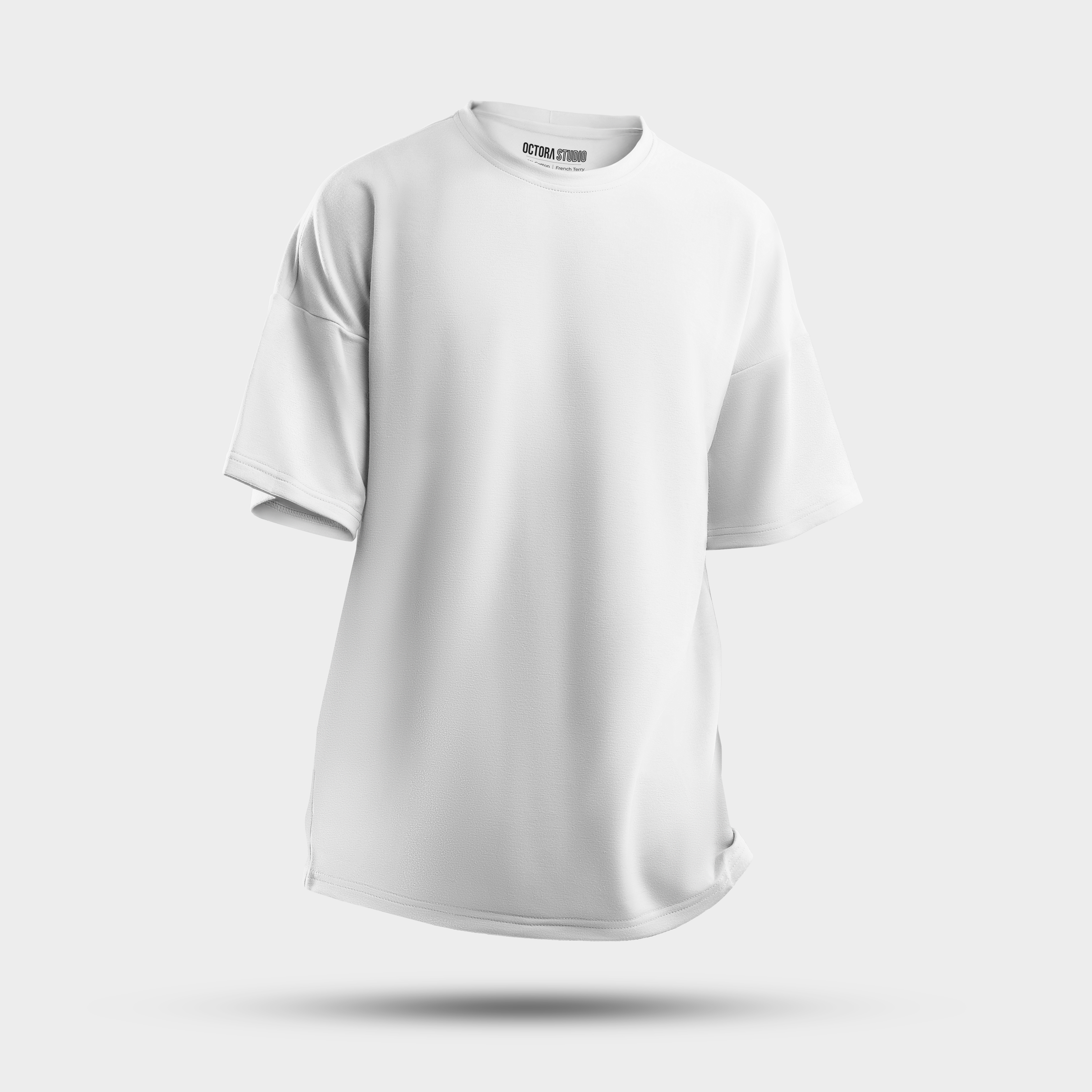 Octora Oversized French Terry T-Shirt | 100% Cotton Bio-Washed Heavyweight (240–260 GSM)
