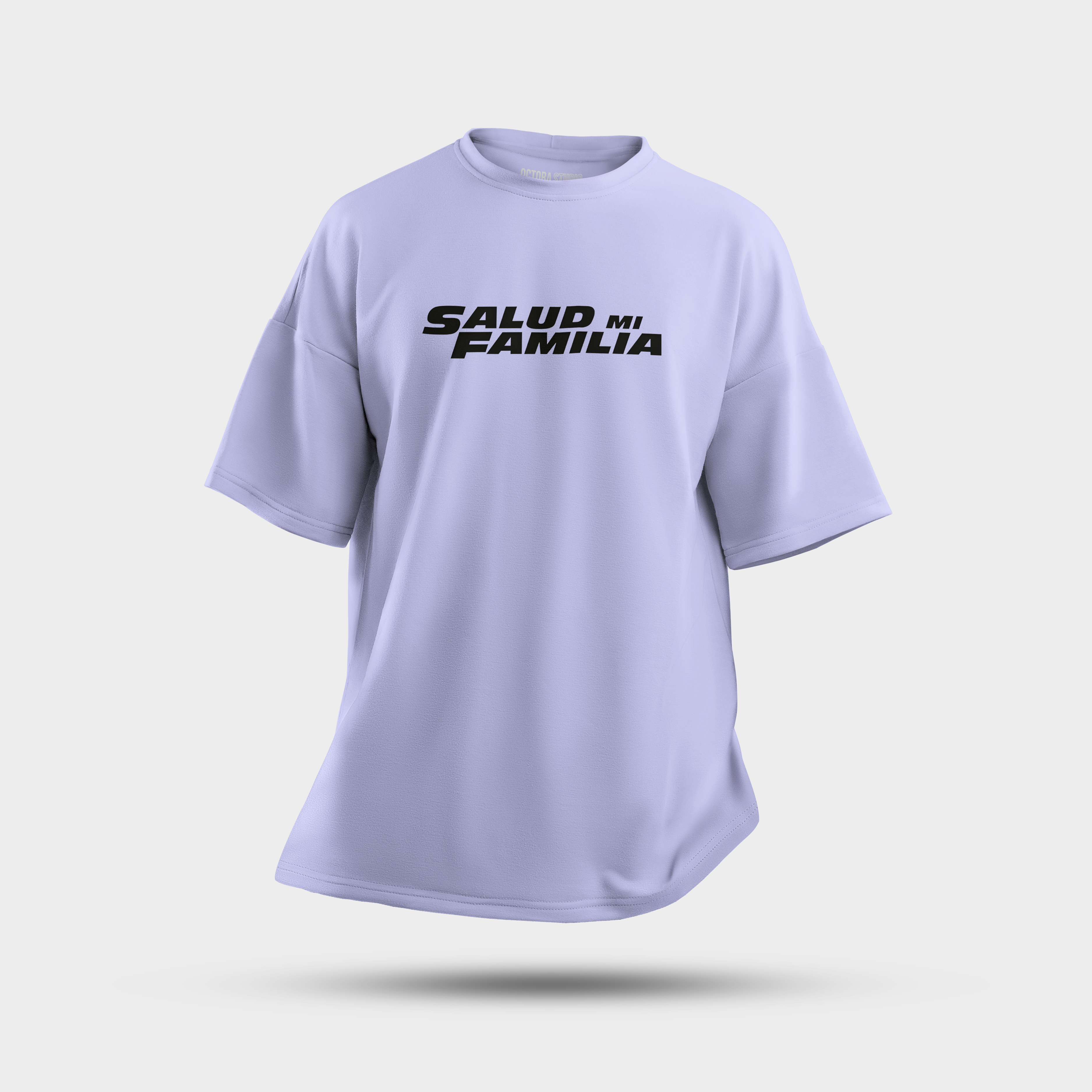 Octora Oversized Printed T-Shirt – Salud Mi Familia Edition | 100% Cotton Heavyweight (240–260 GSM)