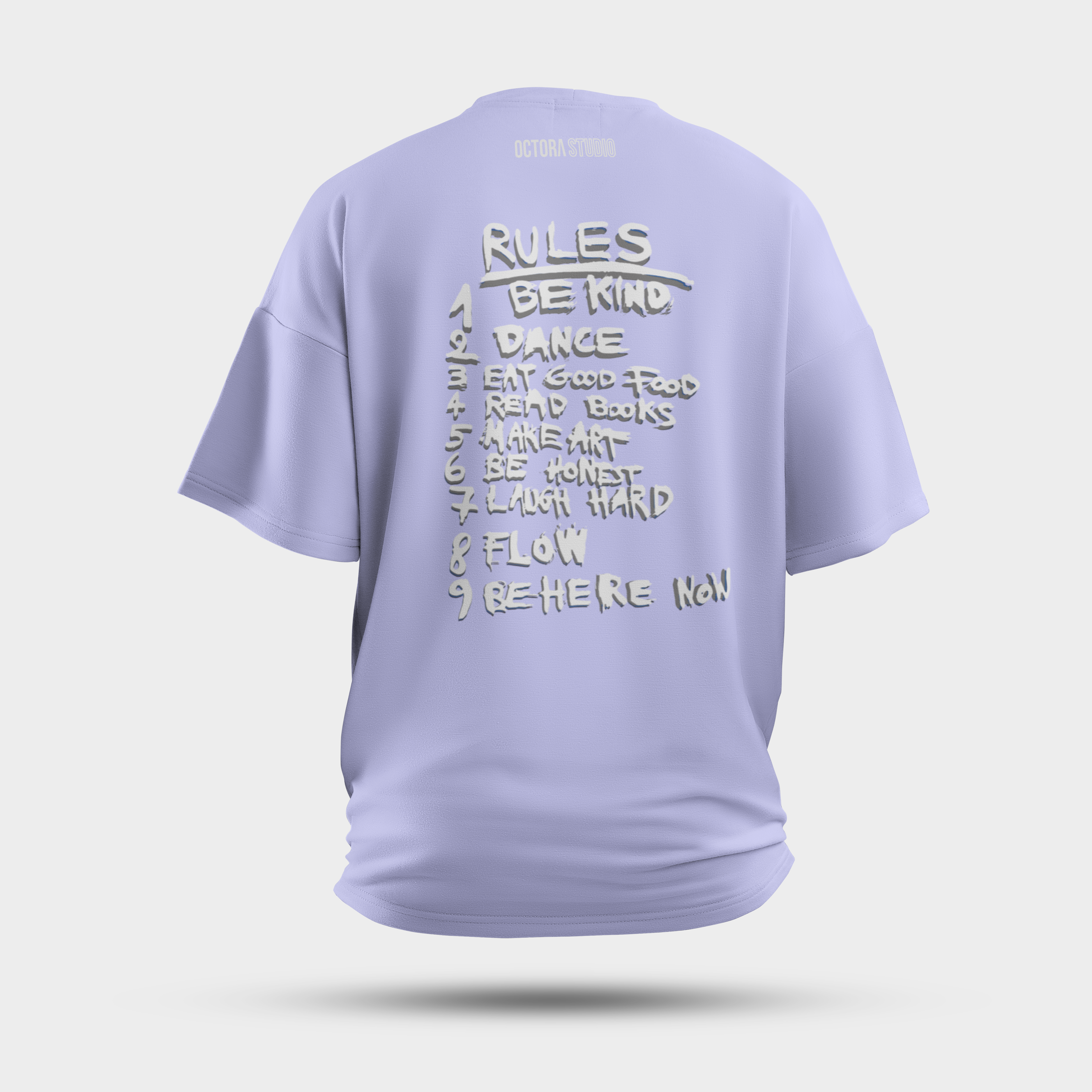 Octora Oversized T-Shirt – Life Rules Edition | 100% Cotton Heavyweight (240–260 GSM)