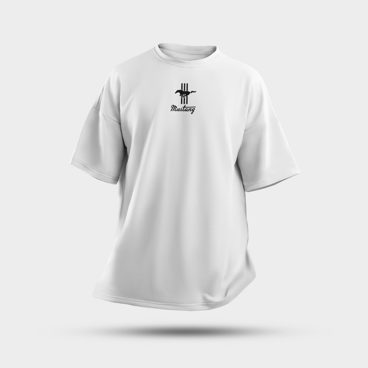 Octora Oversized Printed T-Shirt – Mustang Edition | 100% Cotton Heavyweight (240–260 GSM)