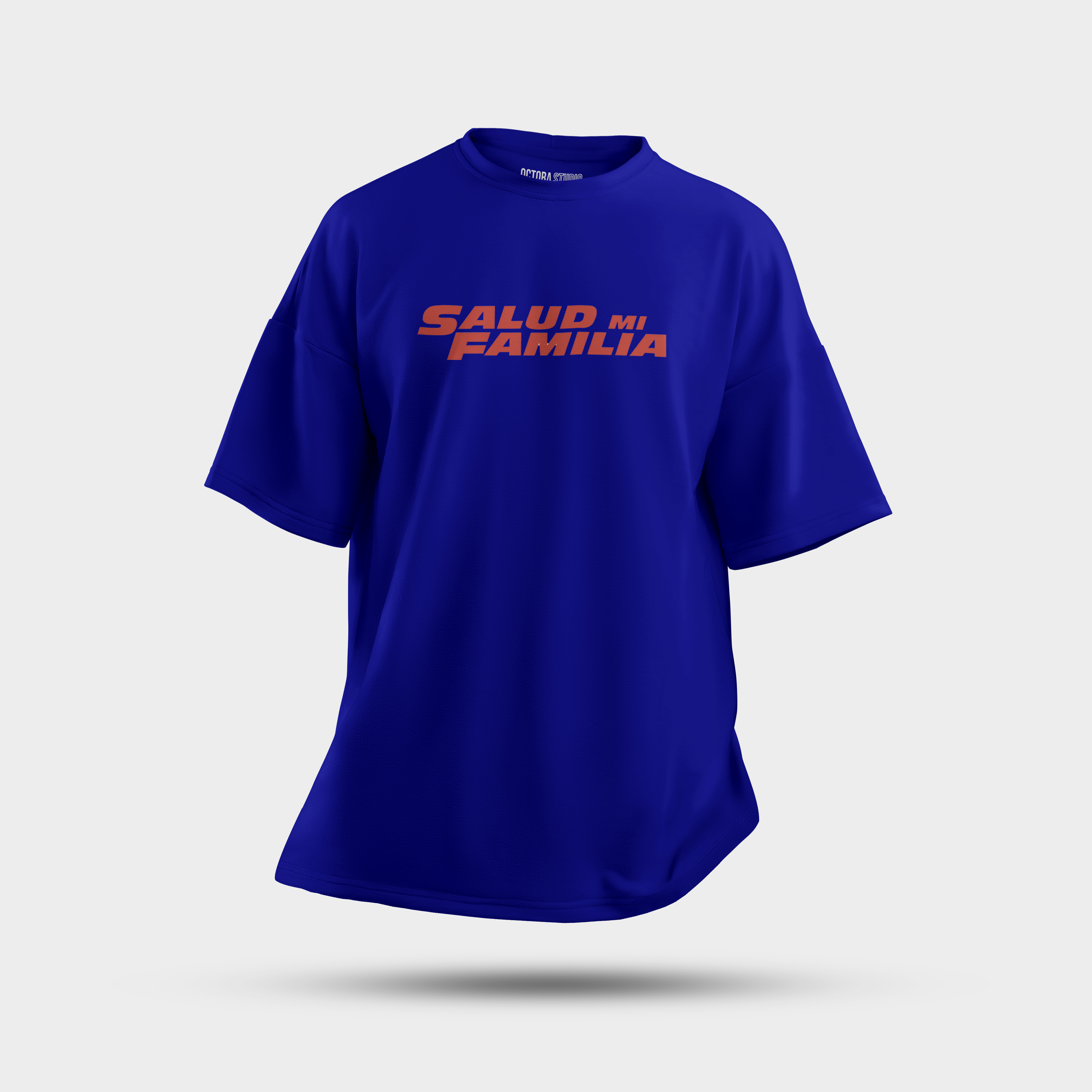Octora Oversized Printed T-Shirt – Salud Mi Familia Edition | 100% Cotton Heavyweight (240–260 GSM)