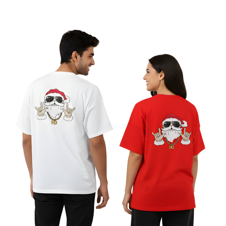 Cool Santa Oversized T-Shirt – Streetwear Christmas Graphic | Heavy 240 GSM Cotton