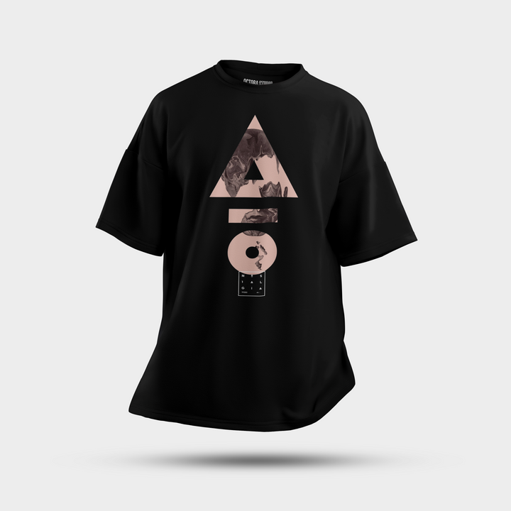 Octora Oversized T-Shirt – Geometric Flow Edition | 100% Cotton Heavyweight (240–260 GSM)