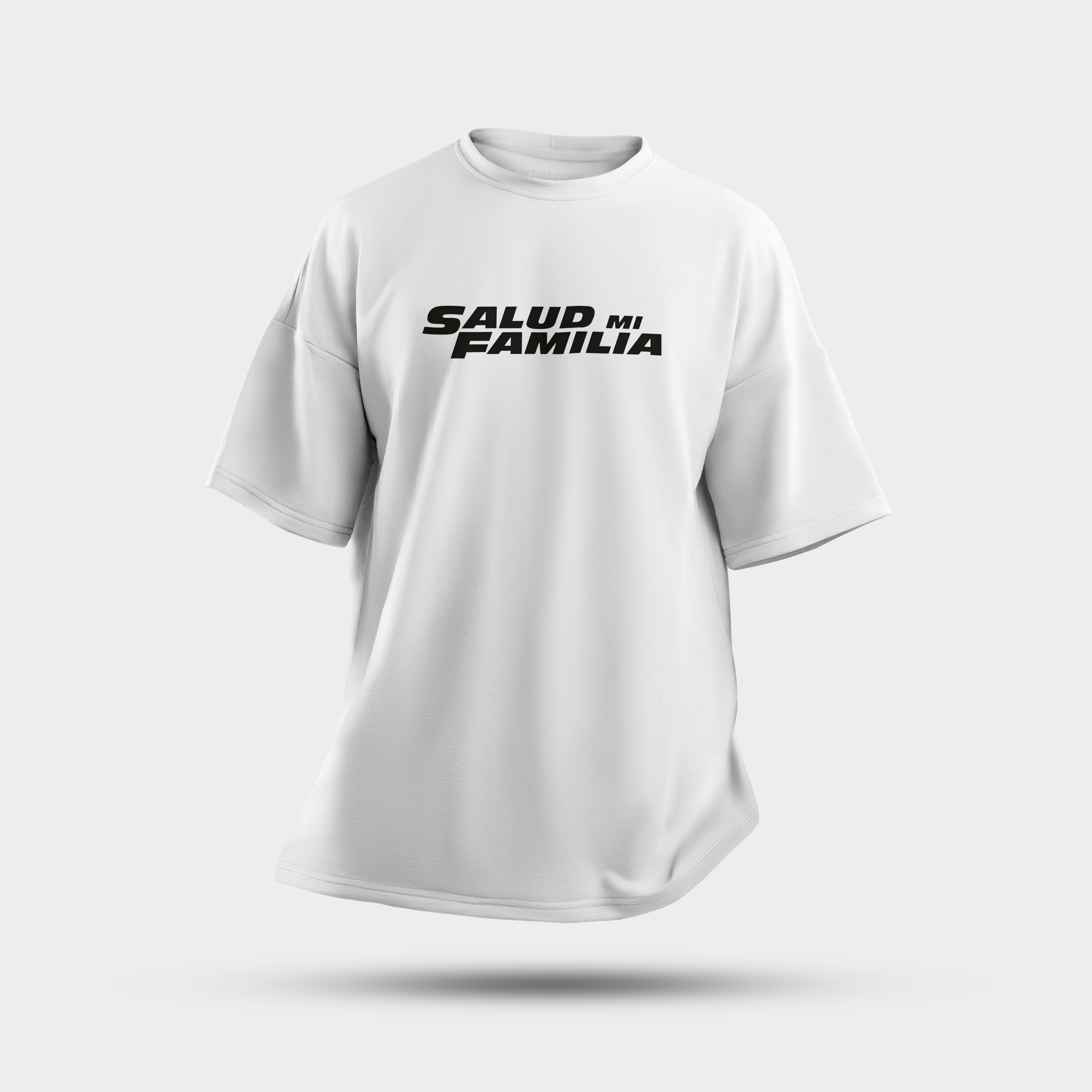 Octora Oversized Printed T-Shirt – Salud Mi Familia Edition | 100% Cotton Heavyweight (240–260 GSM)