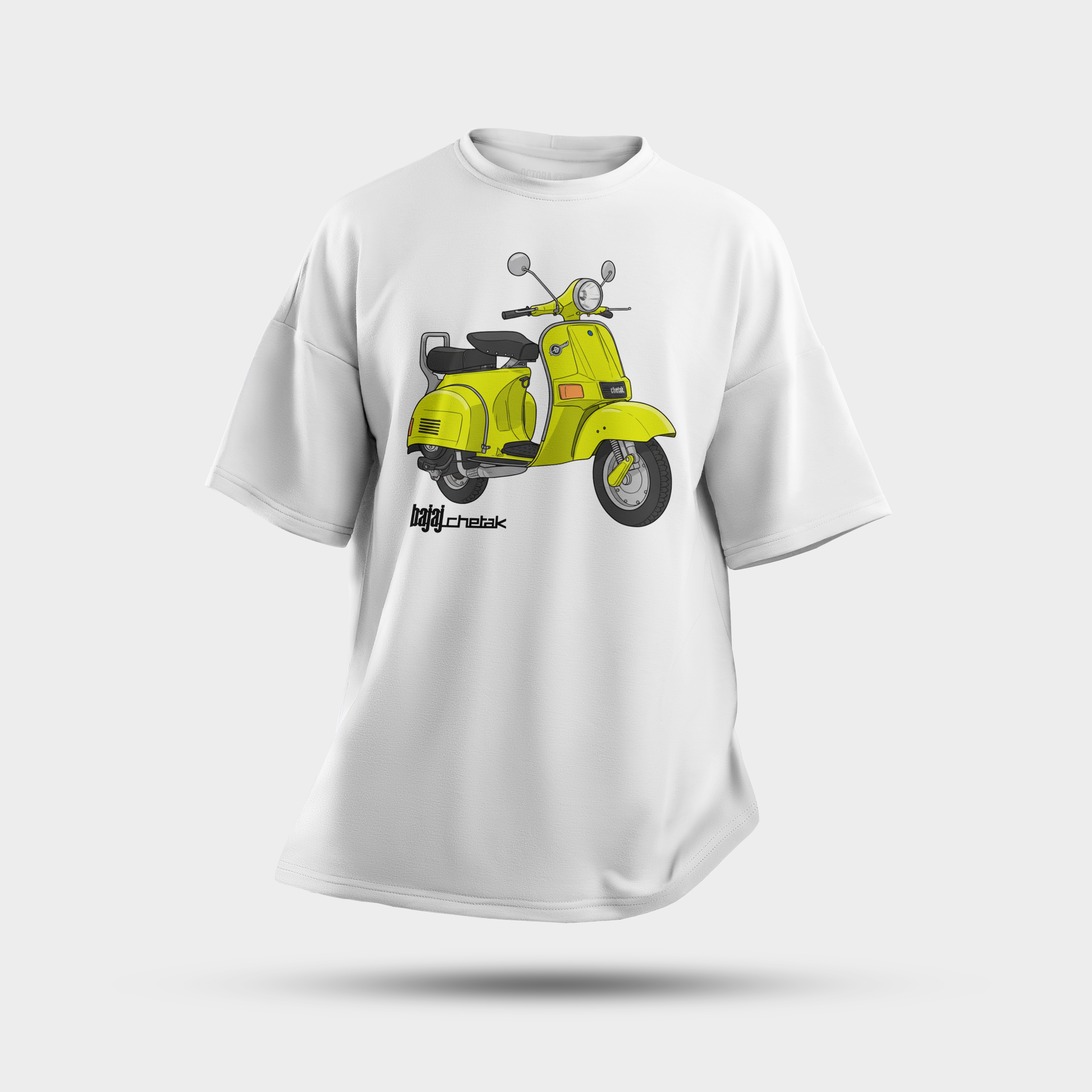 Octora Oversized Printed T-Shirt – Chetak Edition | 100% Cotton Heavyweight (240–260 GSM)