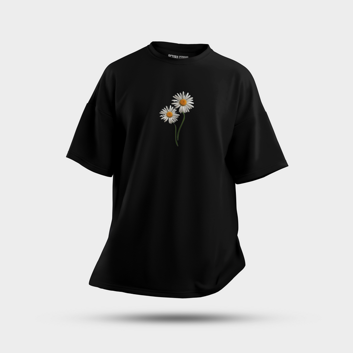 Octora Oversized T-Shirt – Daisy Bloom Edition | 100% Cotton Heavyweight (240–260 GSM)