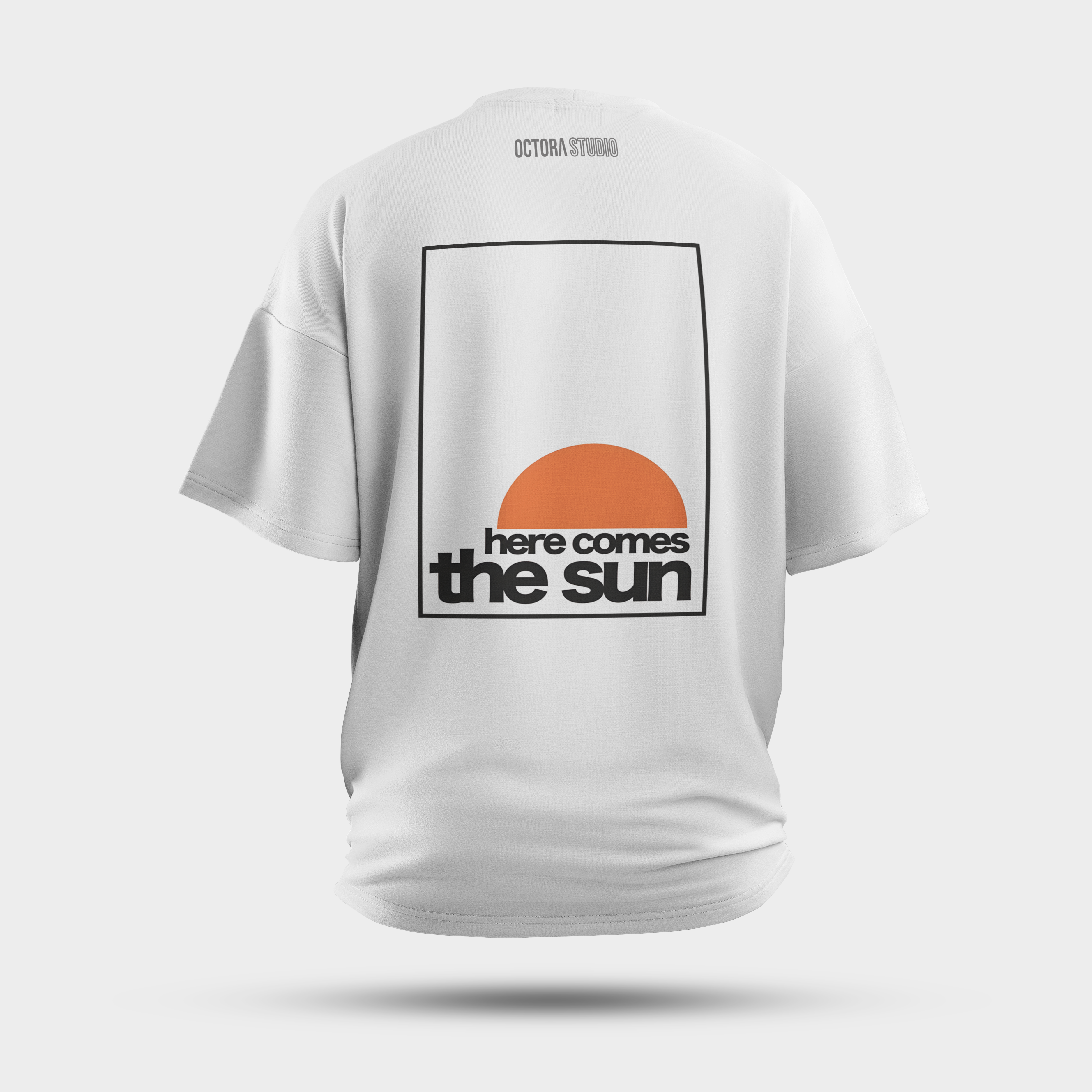 Here Comes the Sun Oversized T-Shirt – Minimal Sunrise Graphic Tee