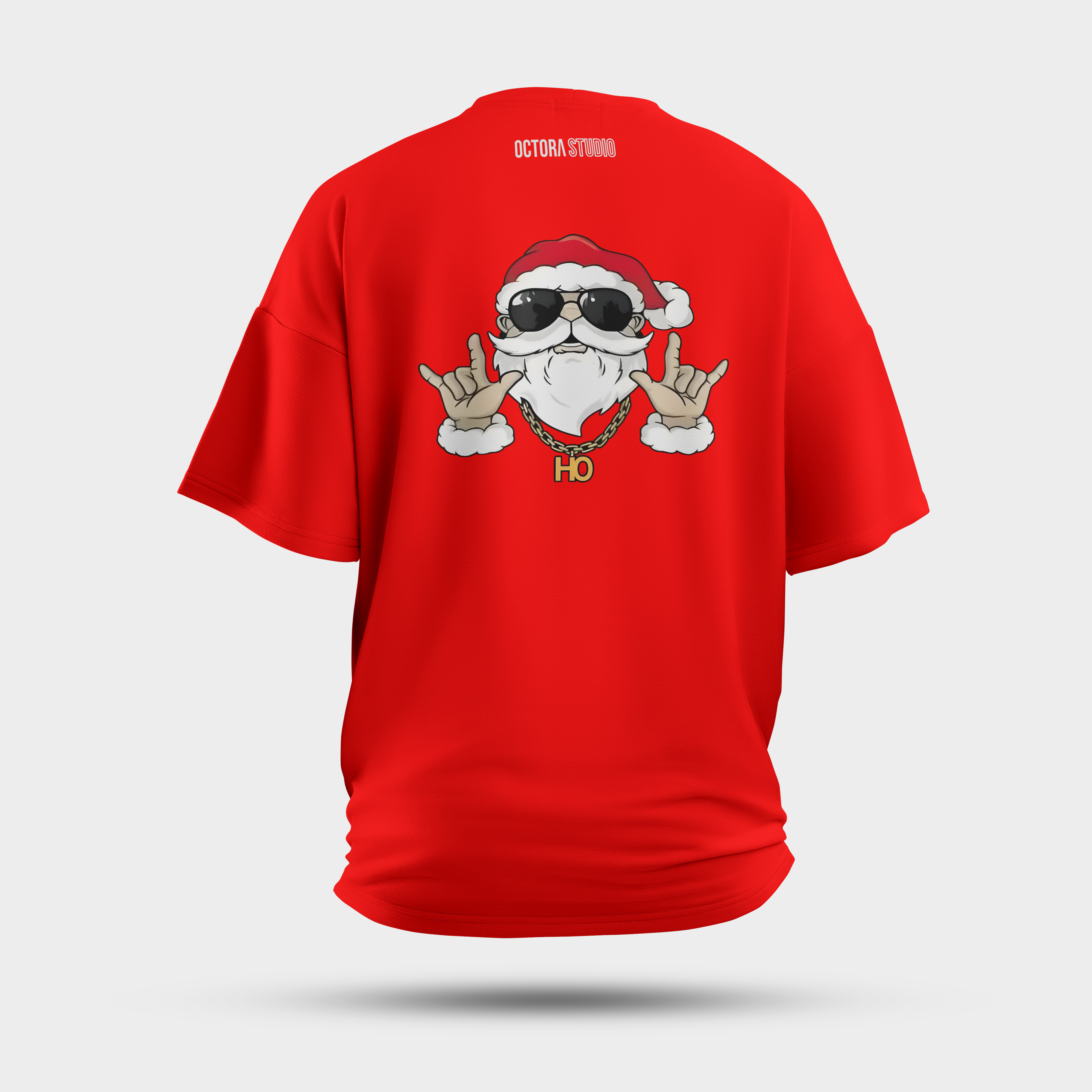 Cool Santa Oversized T-Shirt – Streetwear Christmas Graphic | Heavy 240 GSM Cotton