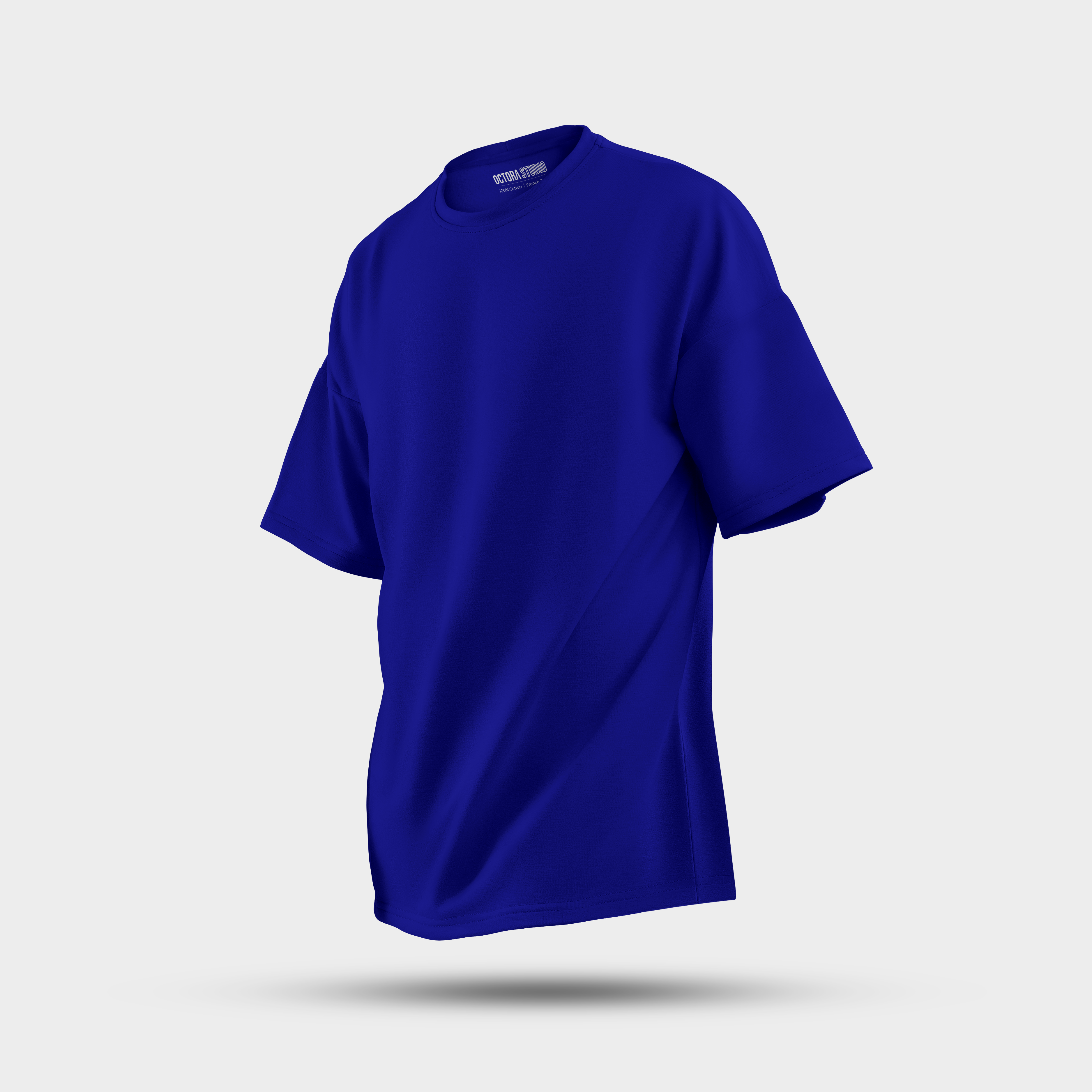 Octora Oversized French Terry T-Shirt – Navy Blue | Heavyweight 100% Cotton Oversized Tee