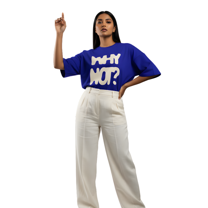 Octora Oversized T-Shirt – Why Not? Edition | 100% Cotton Heavyweight (240–260 GSM)
