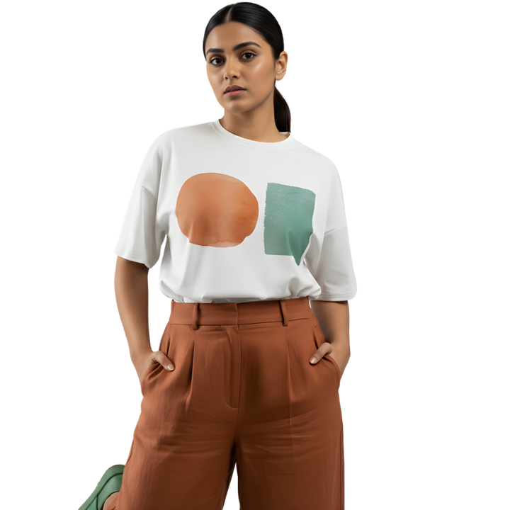 Octora Oversized Printed T-Shirt – Minimalist Edition | 100% Cotton Heavyweight (240–260 GSM)