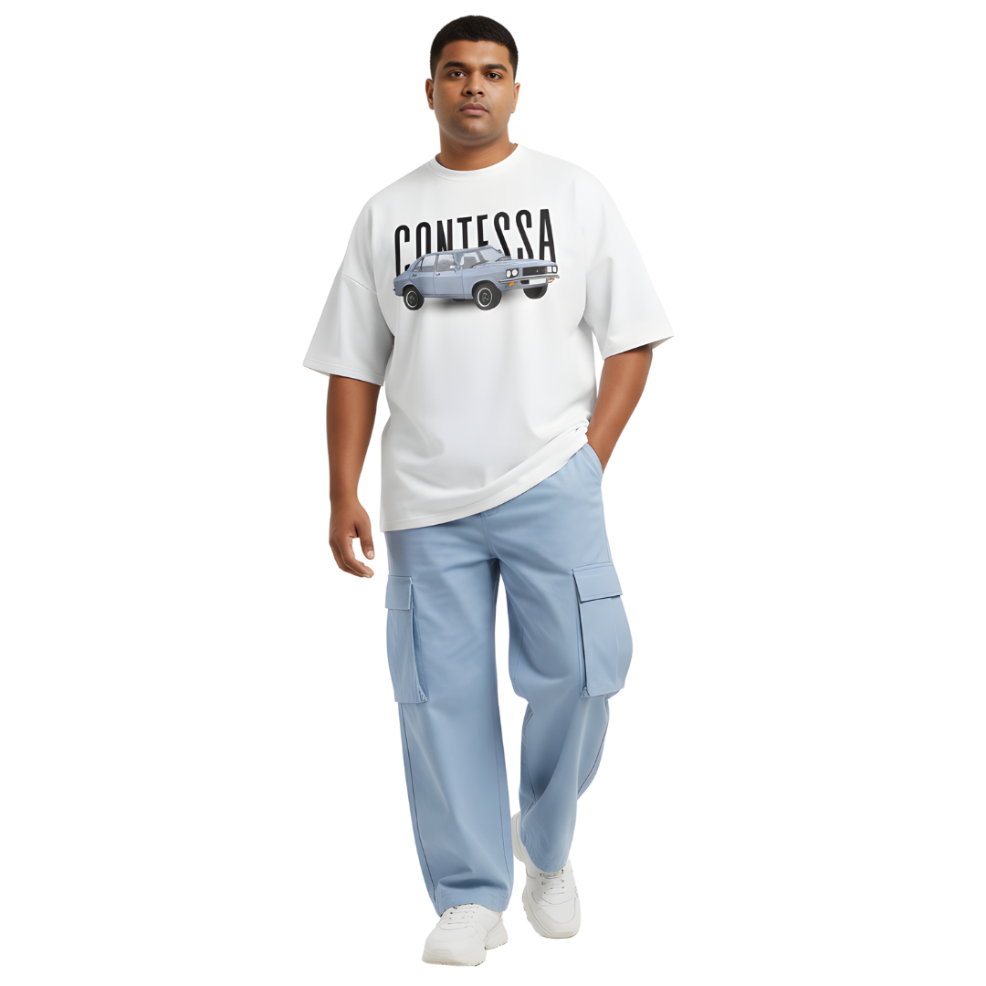 Octora Oversized Printed T-Shirt – Contessa Edition | 100% Cotton Heavyweight (240–260 GSM)