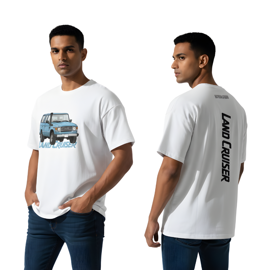 Octora Oversized Printed T-Shirt – Land Cruiser Edition | 100% Cotton Heavyweight (240–260 GSM)