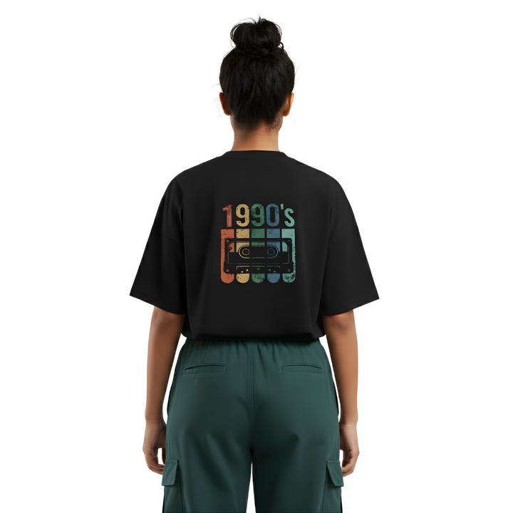 Octora Oversized T-Shirt – 1990’s Retro Tape Edition | 100% Cotton Heavyweight (240–260 GSM)