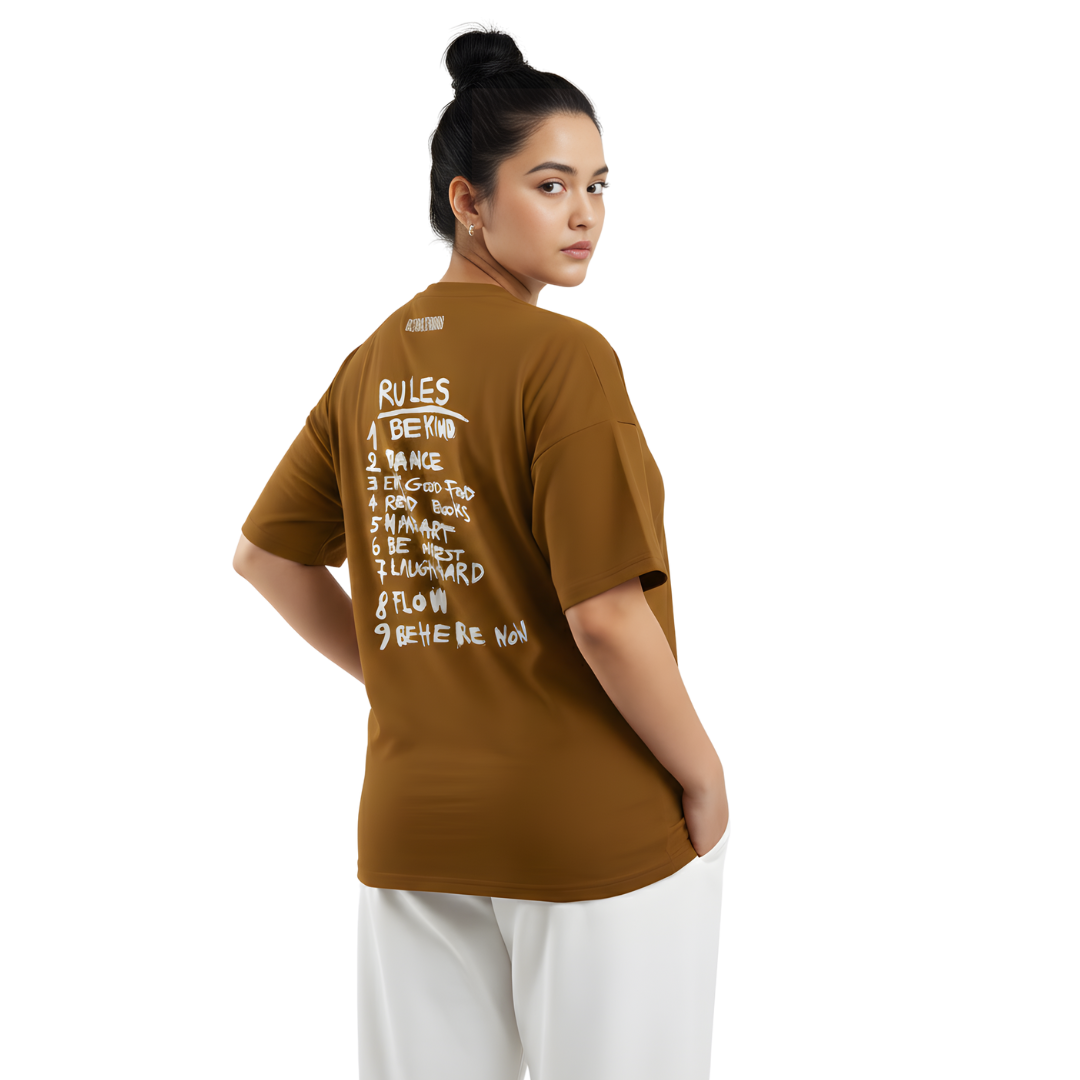 Octora Oversized T-Shirt – Life Rules Edition | 100% Cotton Heavyweight (240–260 GSM)