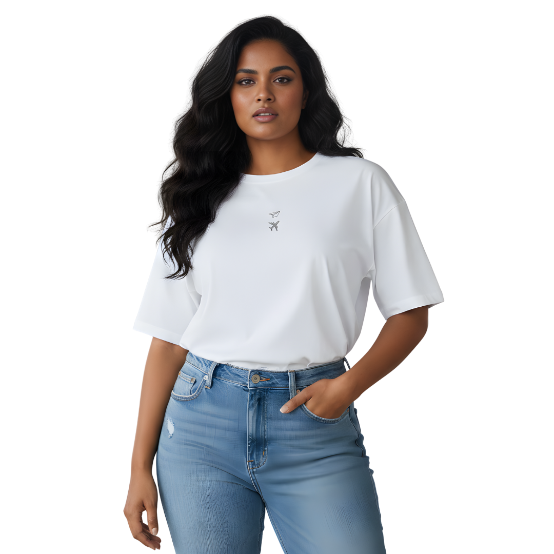 Octora Oversized Plain T-Shirt – White Edition | Minimal Essential | 260 GSM Premium Cotton