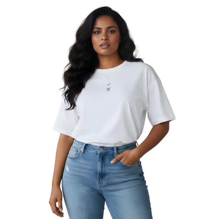 Octora Oversized T-Shirt – Paperplane Edition | 100% Cotton Heavyweight (240–260 GSM)
