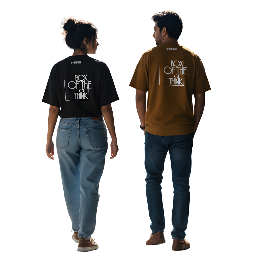 Octora Oversized T-Shirt – Think Out of the Box Edition | 100% Cotton Heavyweight (240–260 GSM)