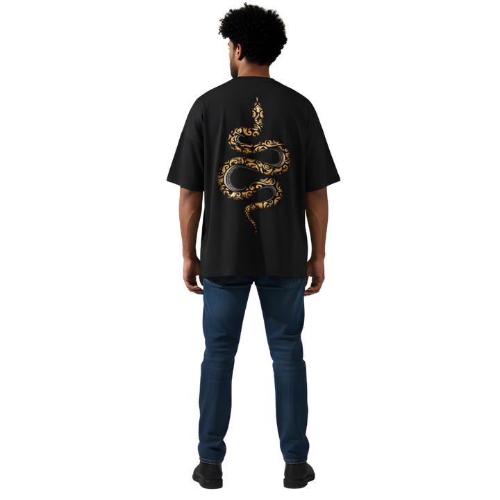 Octora Oversized T-Shirt – Royal Serpent Edition | 100% Cotton Heavyweight (240–260 GSM)