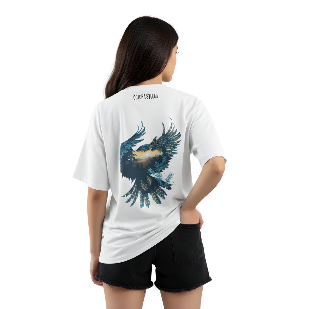 Octora Oversized T-Shirt – Soaring Spirit Edition | 100% Cotton Heavyweight (240–260 GSM)