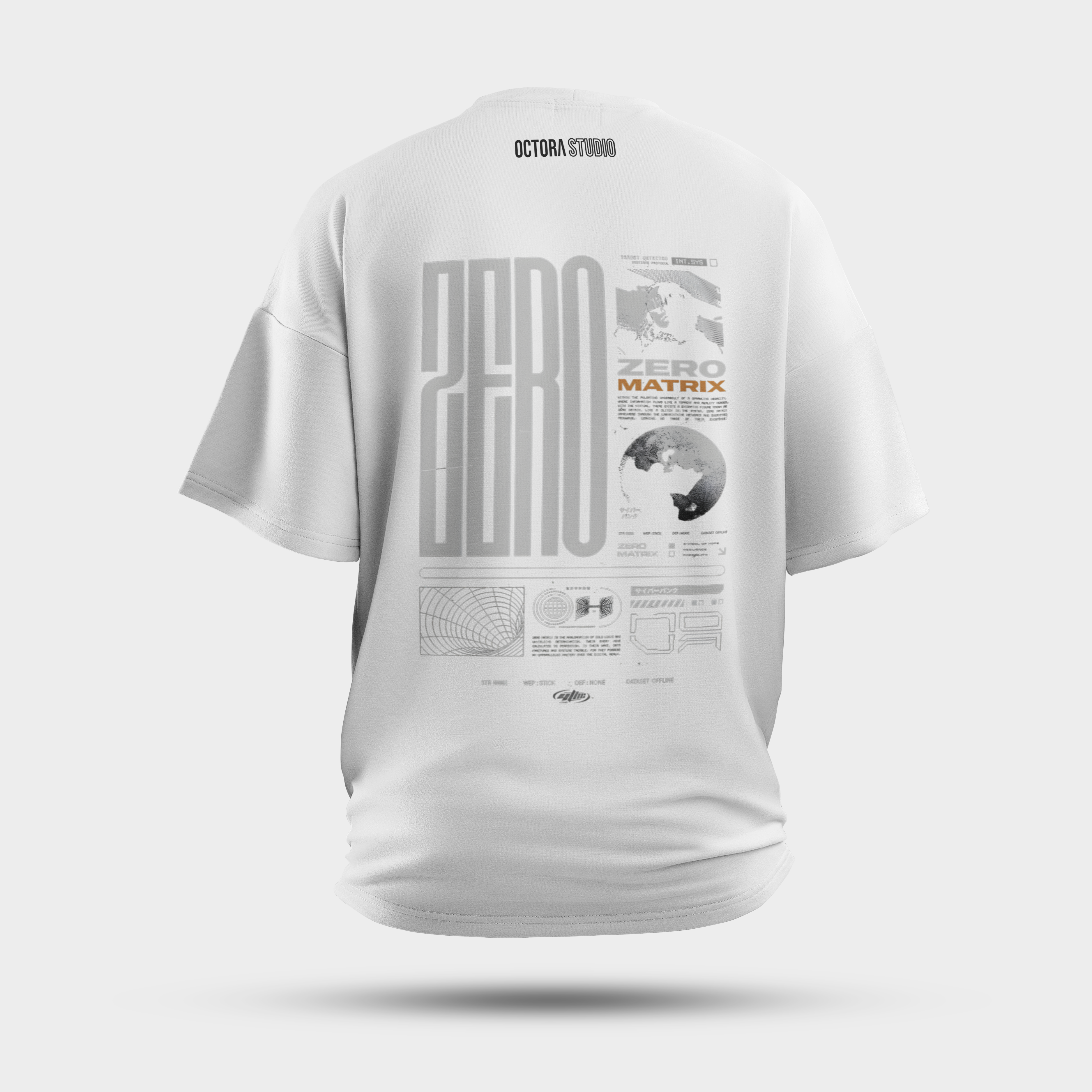 Octora Oversized T-Shirt – Zero Matrix Edition | 100% Cotton Heavyweight (240–260 GSM)