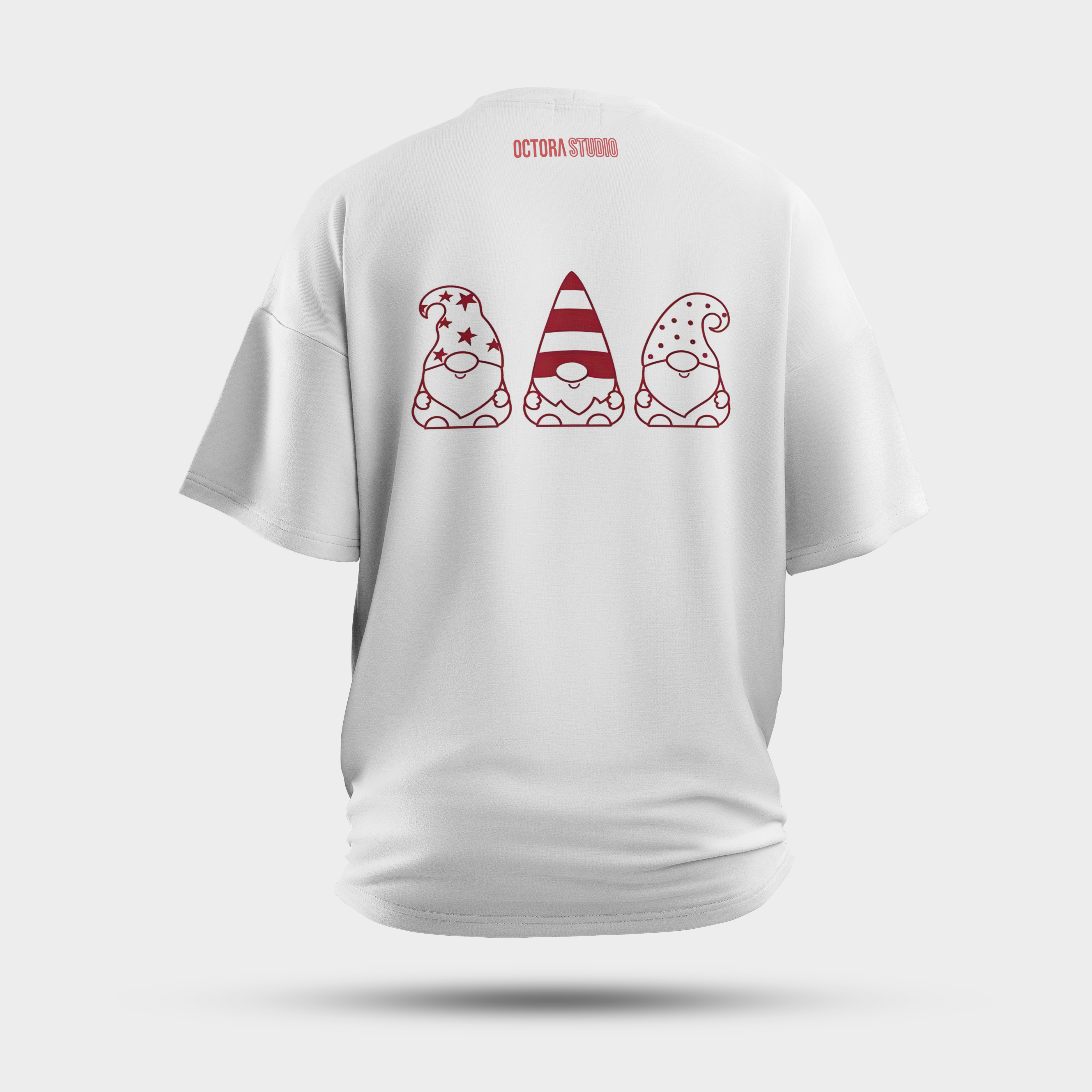 Cute Christmas Gnomes Oversized T-Shirt – Holiday Special for Students