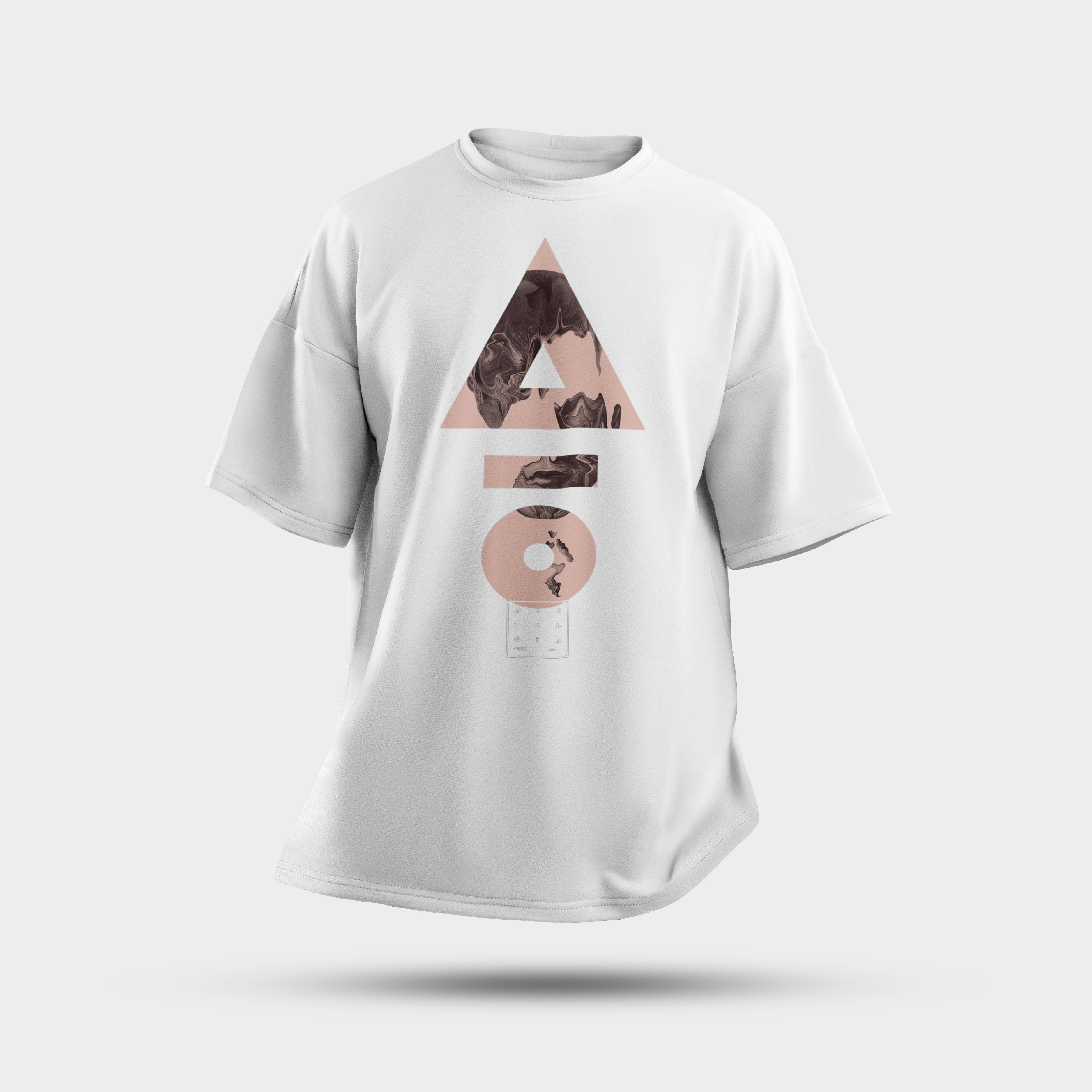 Octora Oversized T-Shirt – Geometric Flow Edition | 100% Cotton Heavyweight (240–260 GSM)