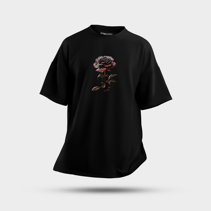 Octora Oversized T-Shirt – Midnight Bloom Edition | 100% Cotton Heavyweight (240–260 GSM)