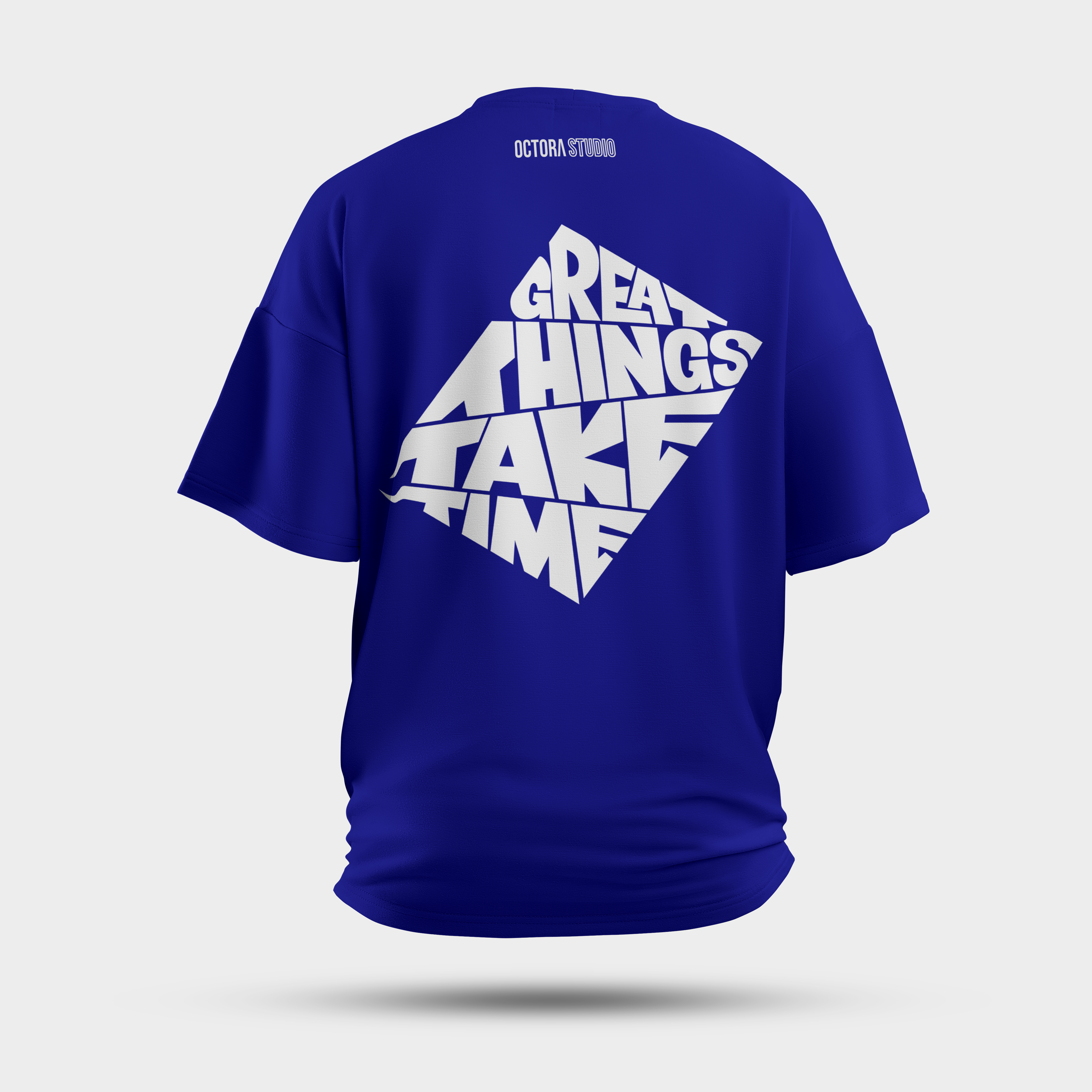 Typography Oversized T-Shirt – Great Things Take Time Graphic