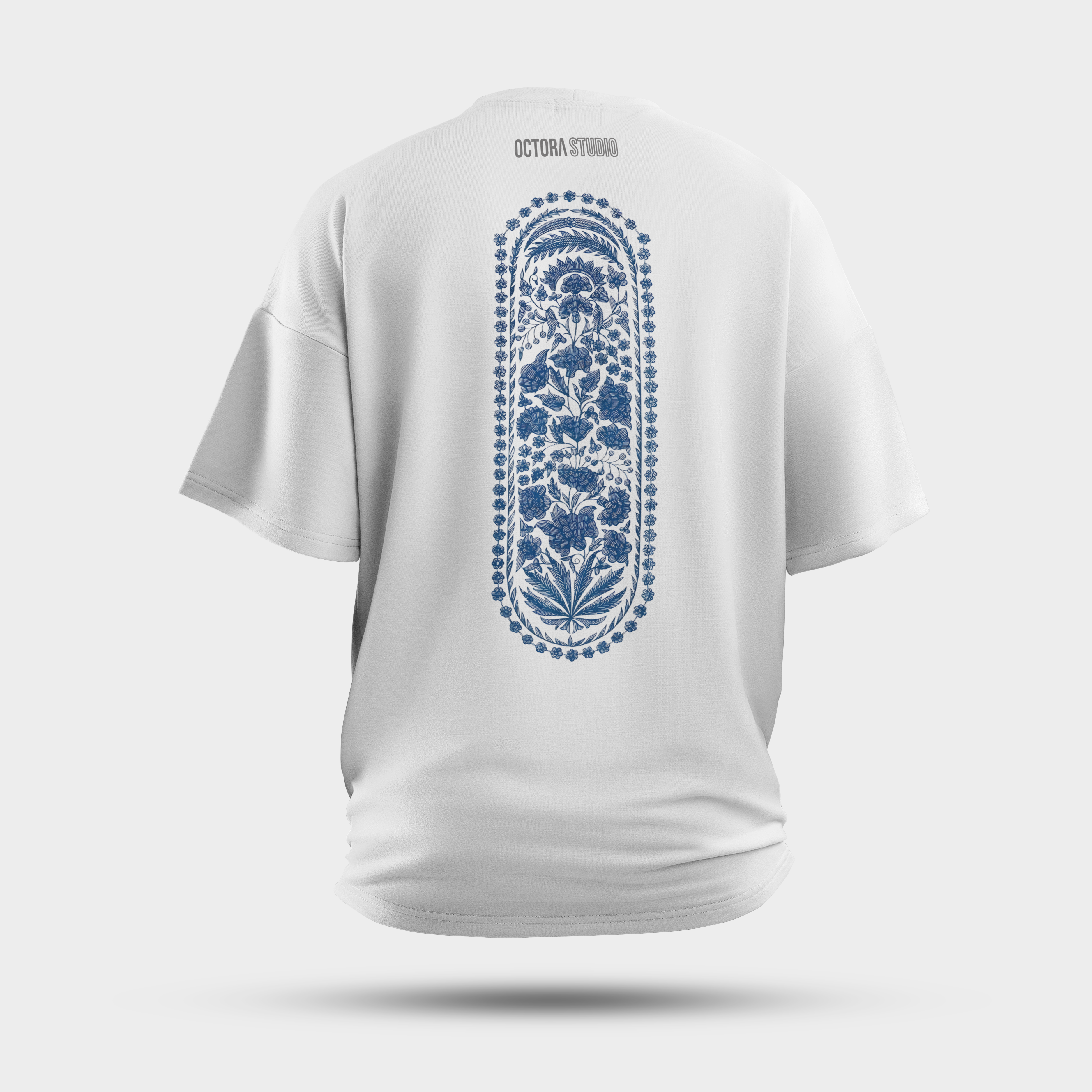 Graffiti Art Oversized T-Shirt – Traditional Floral Pattern Tee