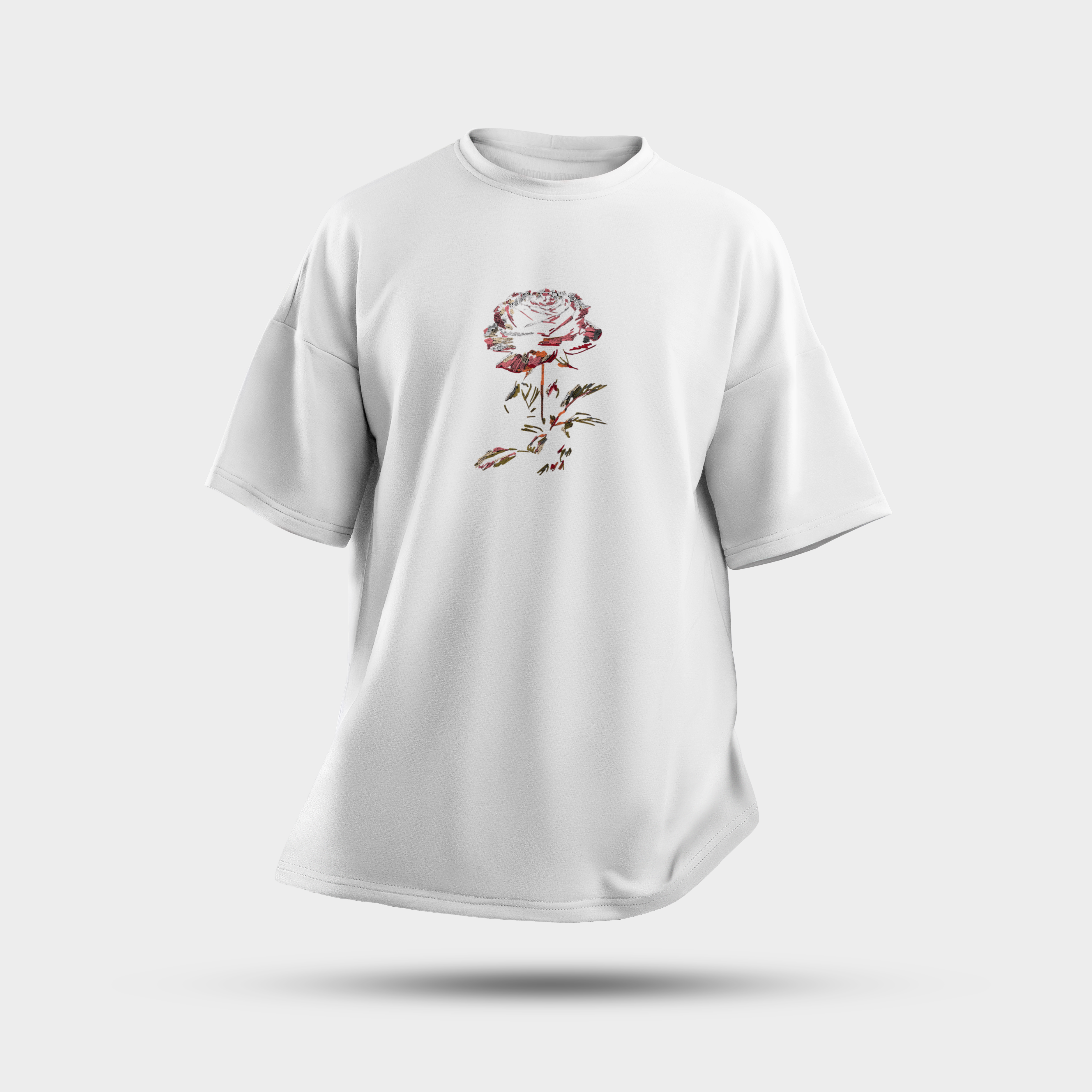 Octora Oversized T-Shirt – Midnight Bloom Edition | 100% Cotton Heavyweight (240–260 GSM)