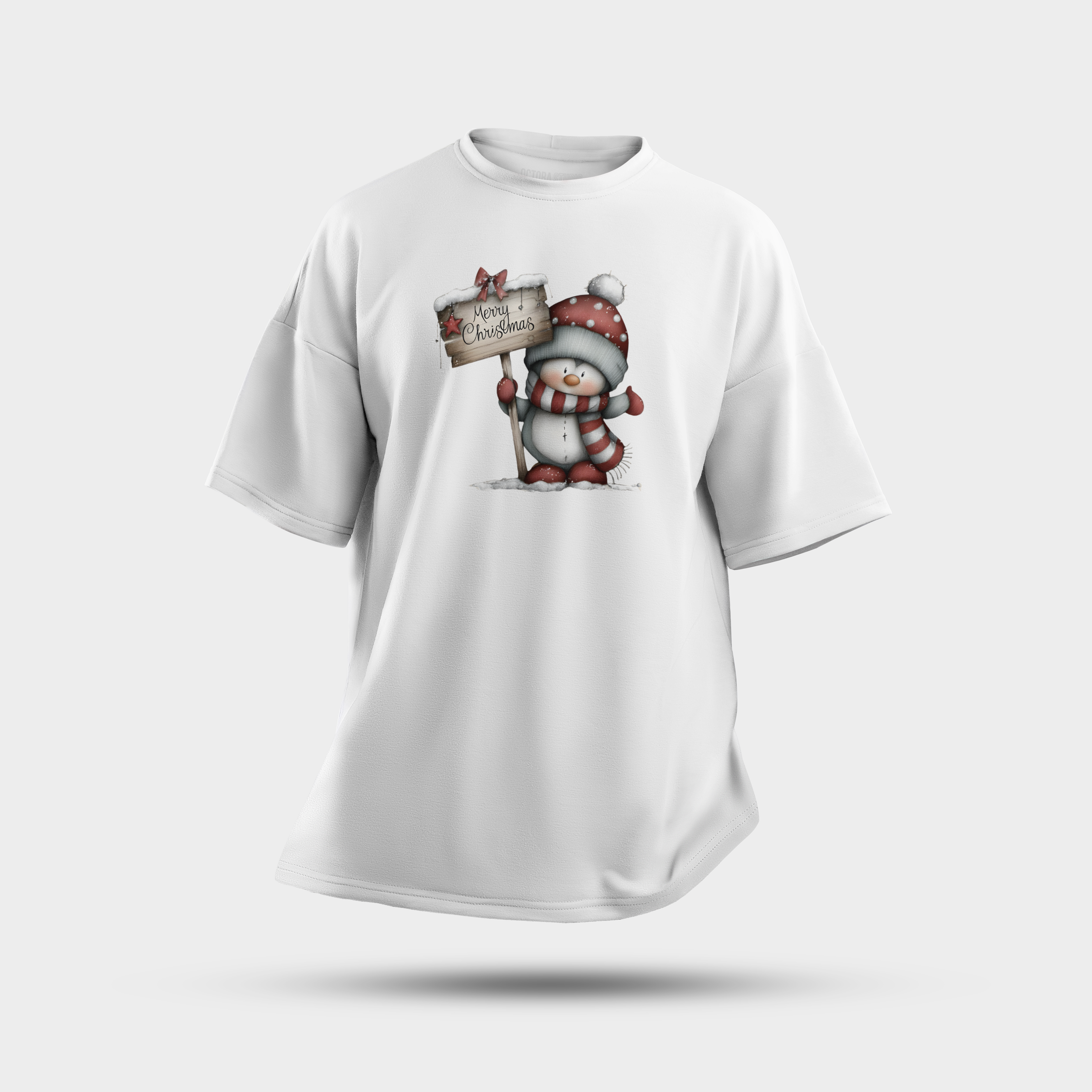 Cute Snowman Christmas Oversized T-Shirt – Perfect for School Programs