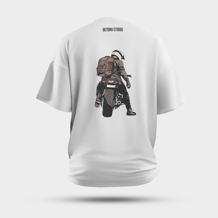 Octora Oversized T-Shirt – The Rider Edition | 100% Cotton Heavyweight (240–260 GSM)