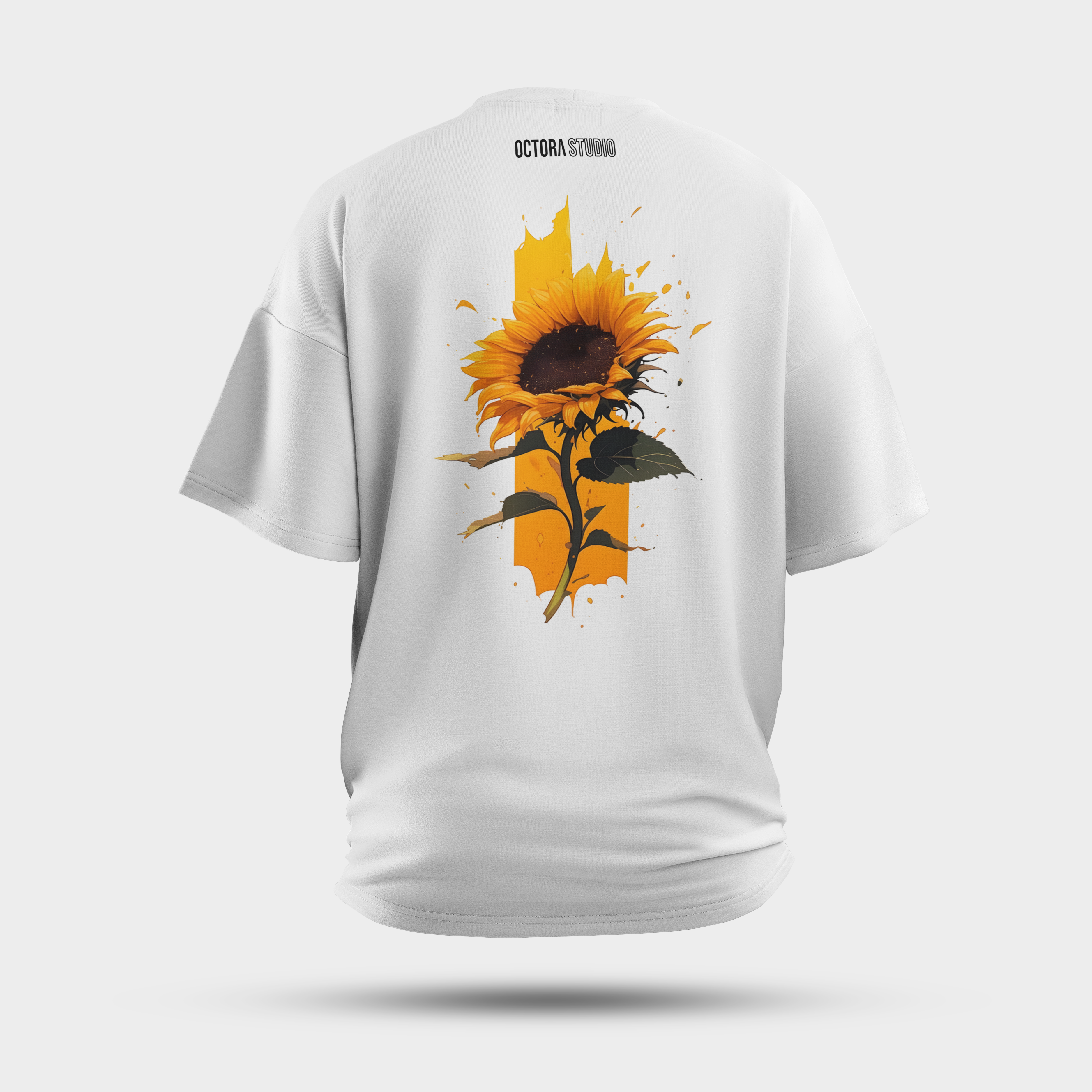 Sunflower Oversized T-Shirt – Artistic Floral Graphic Tee | Octora Studio